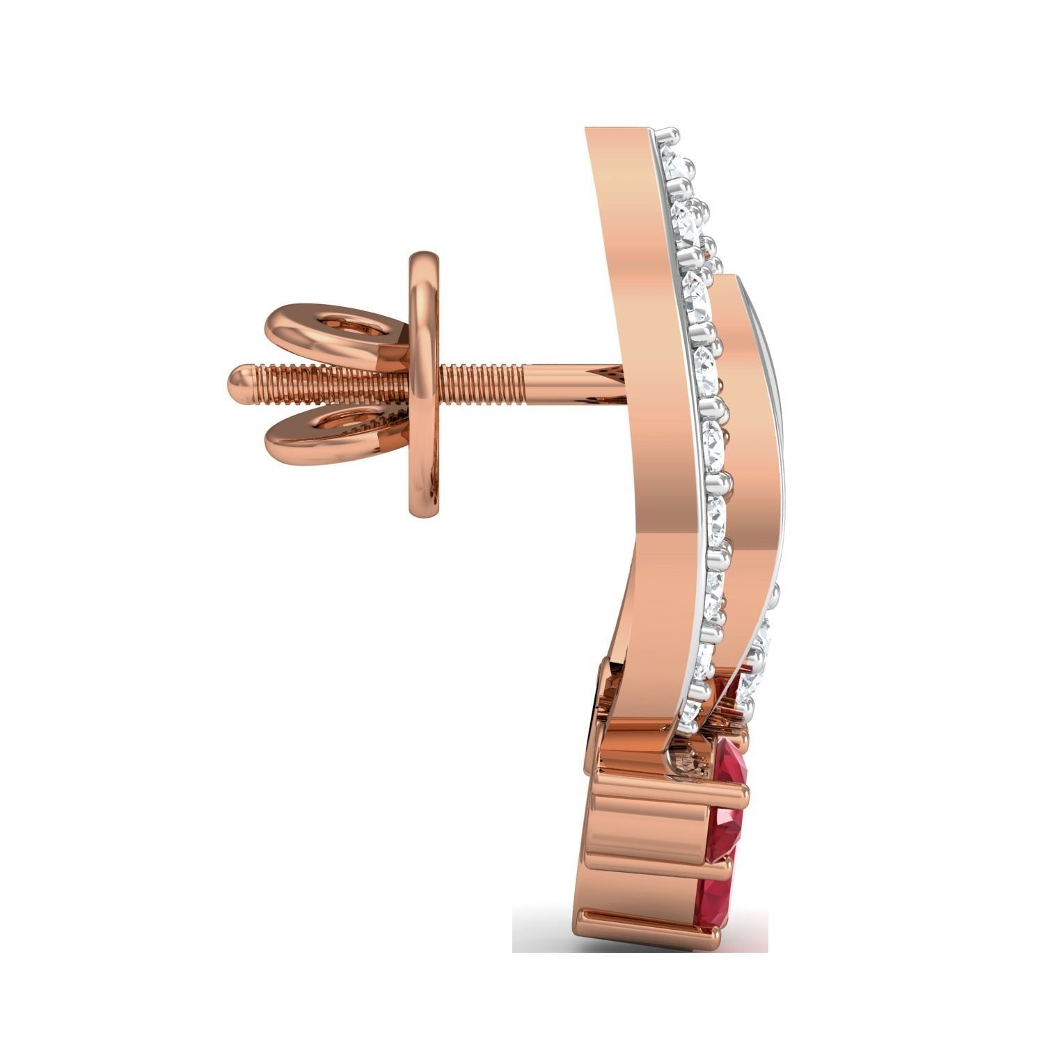 Women ring earrings pendant 3dm stl render detail 3D print model_7