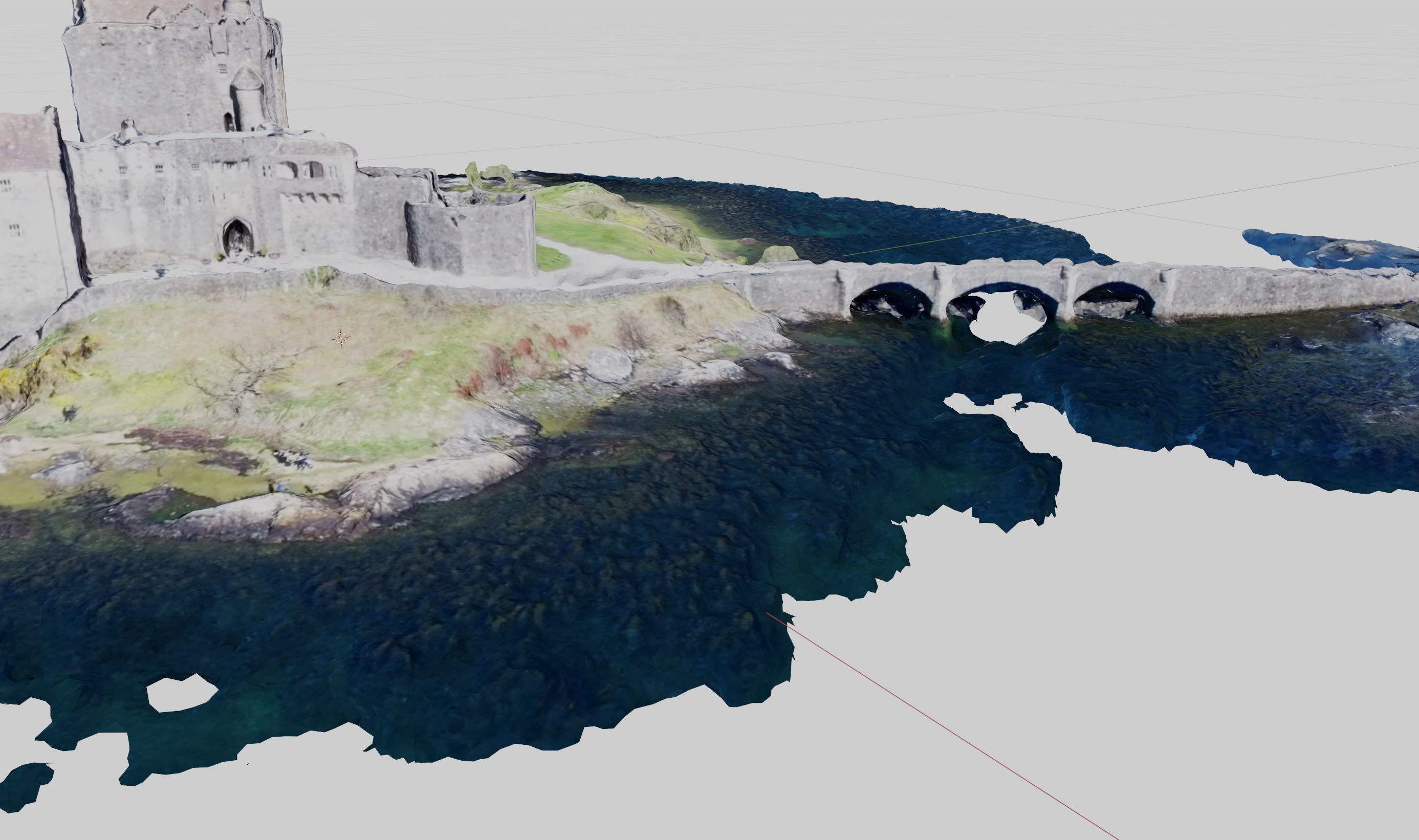 Photoscanned Scottish Castle 3D model_5