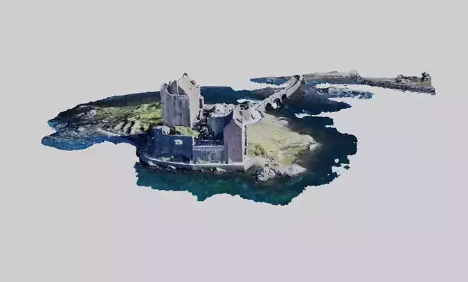 Photoscanned Scottish Castle 3D model