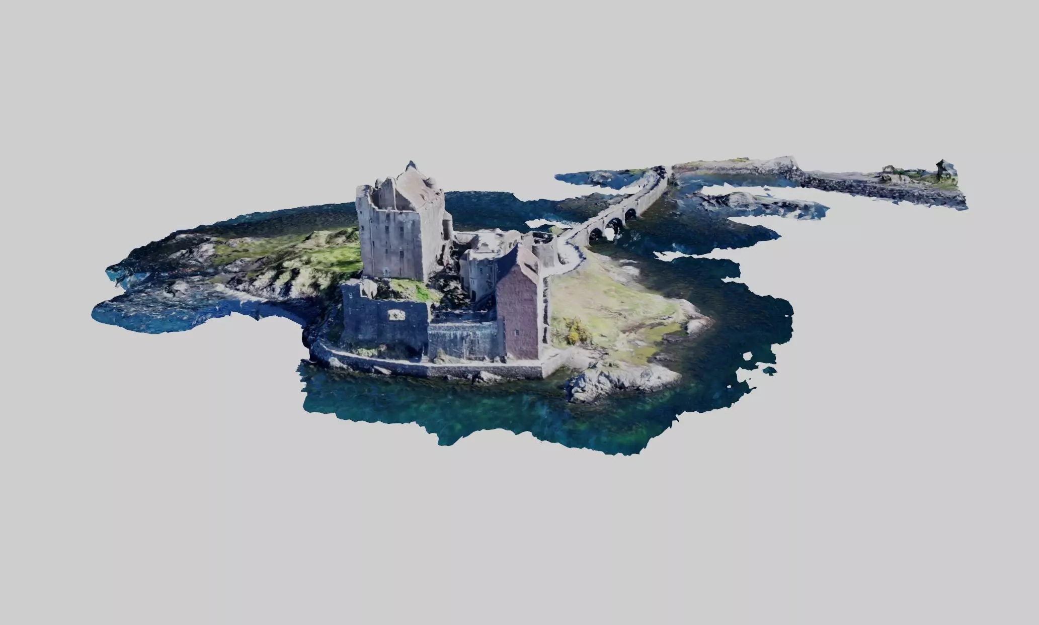 Photoscanned Scottish Castle 3D model_0