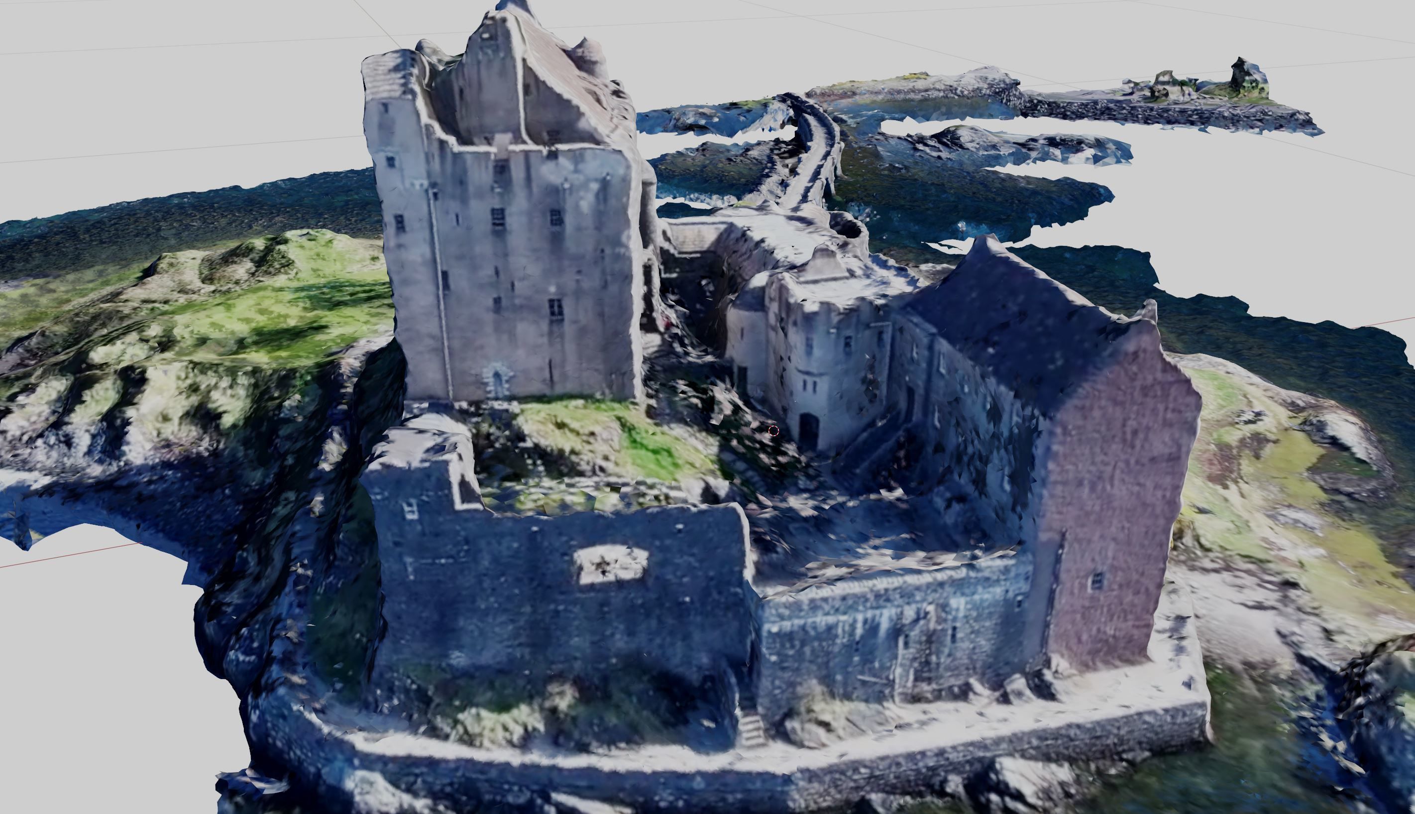 Photoscanned Scottish Castle 3D model_1