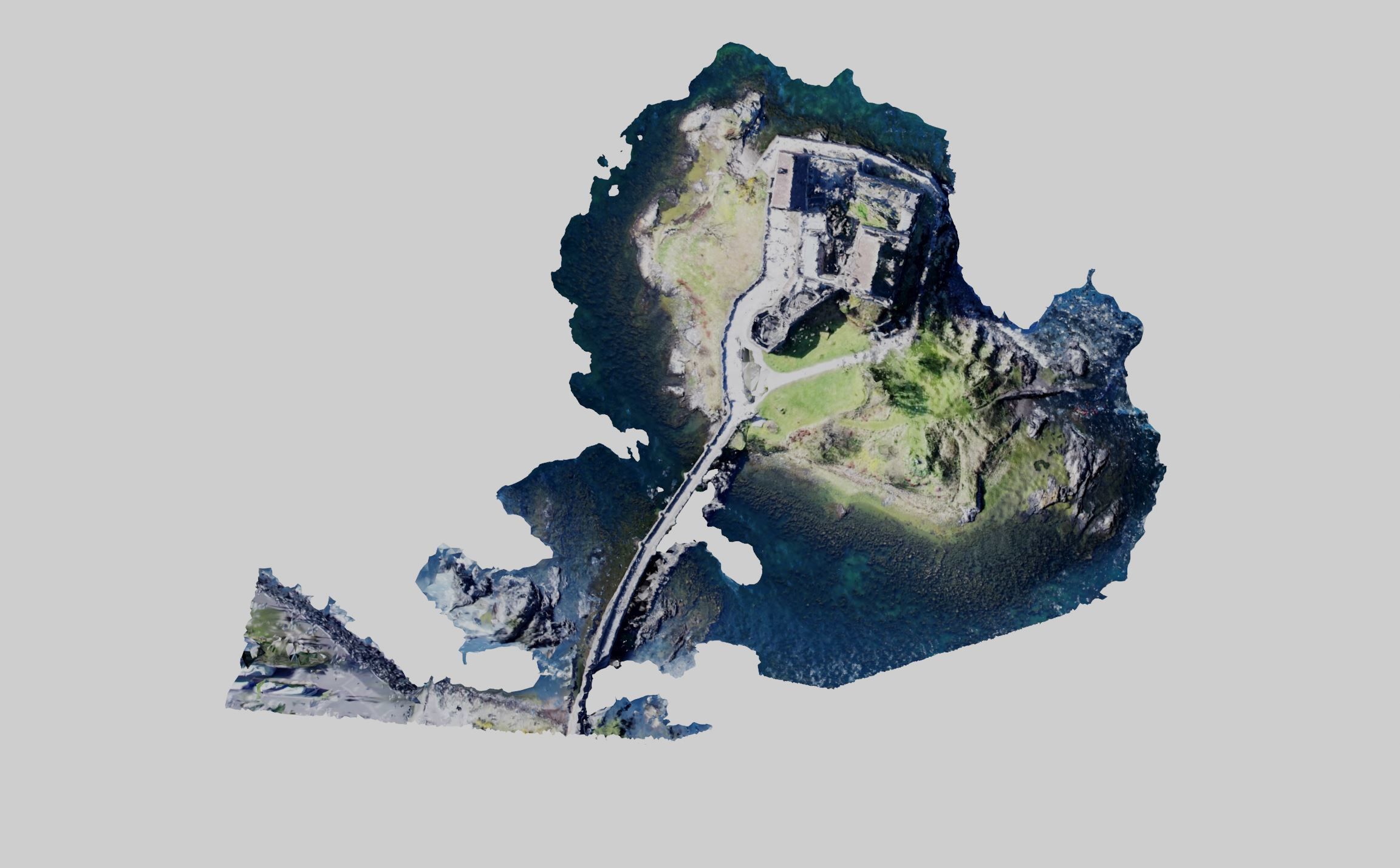 Photoscanned Scottish Castle 3D model_4