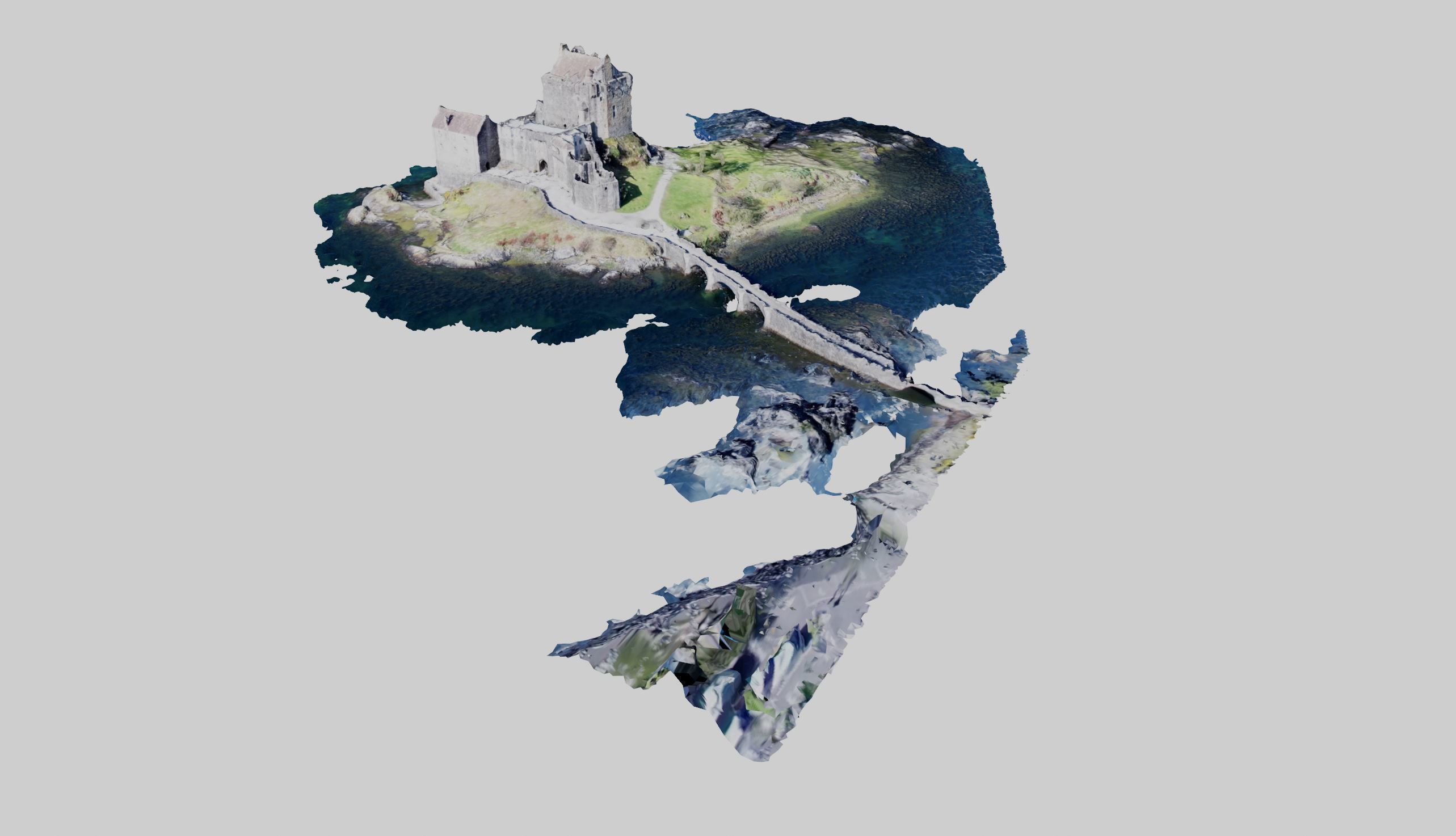 Photoscanned Scottish Castle 3D model_6