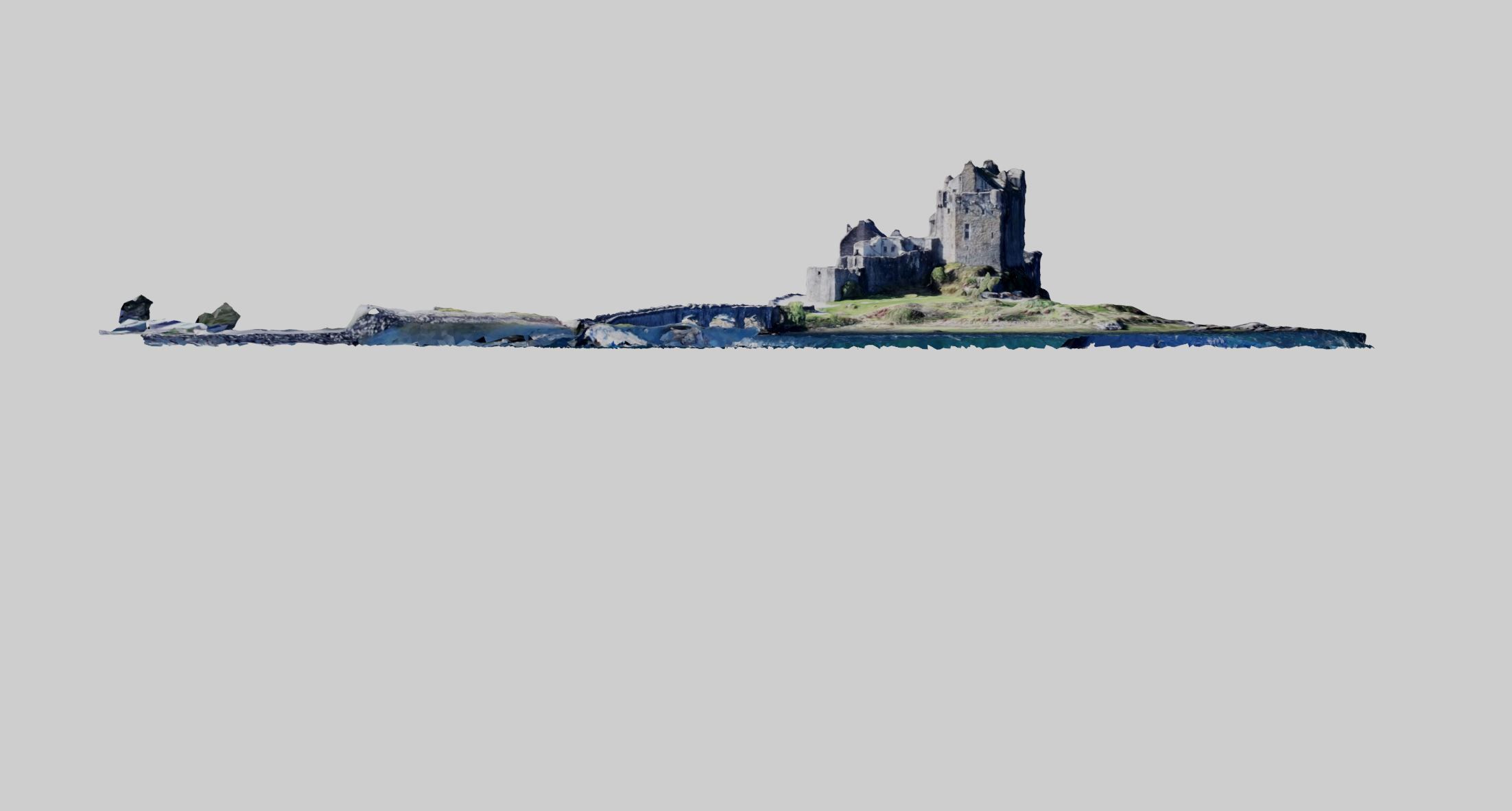 Photoscanned Scottish Castle 3D model_3