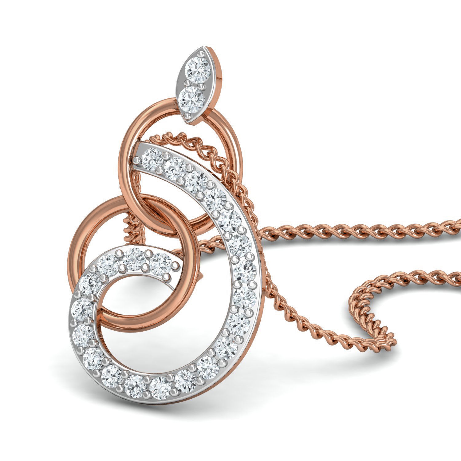 Women ring earrings pendant 3dm stl render detail 3D print model_4