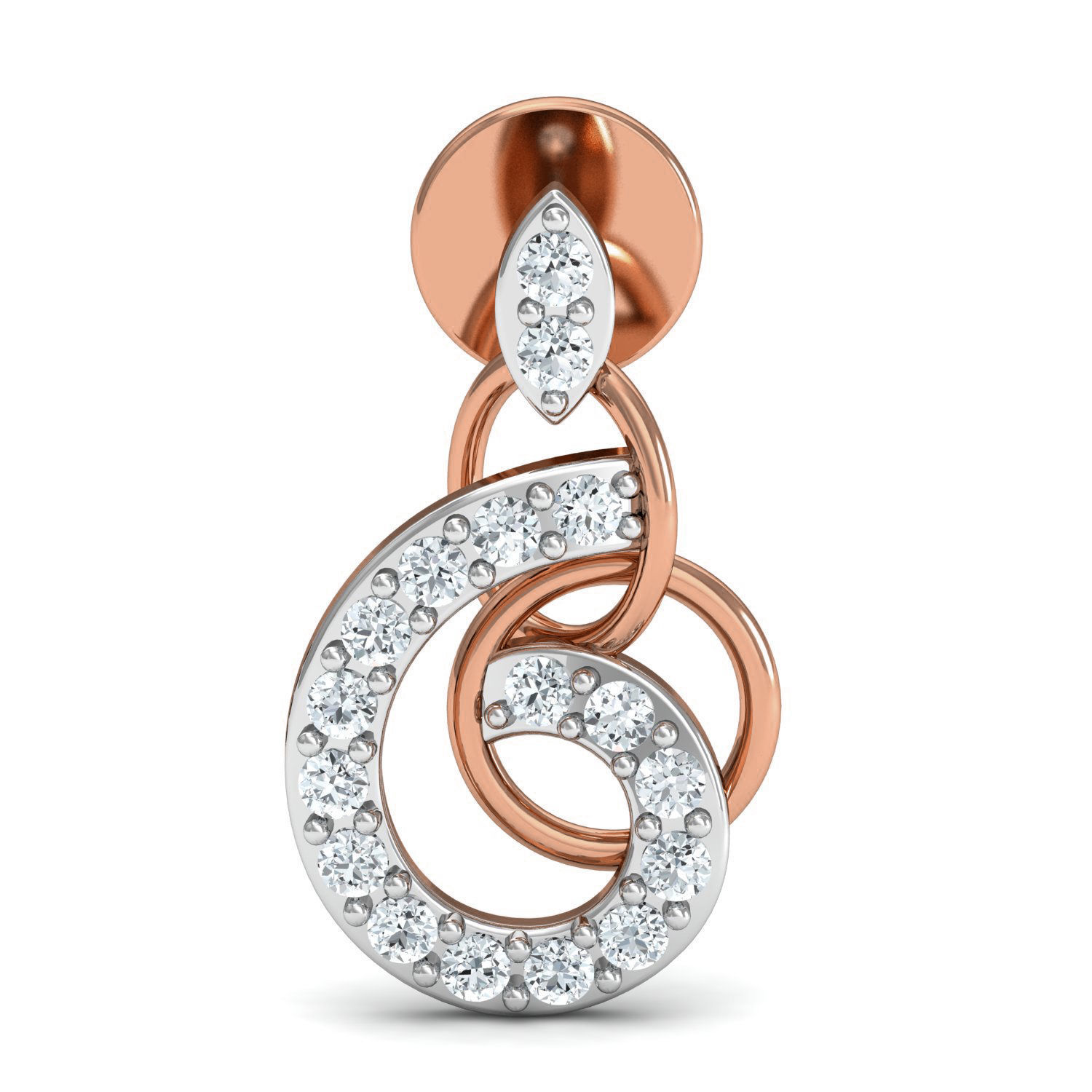 Women ring earrings pendant 3dm stl render detail 3D print model_6