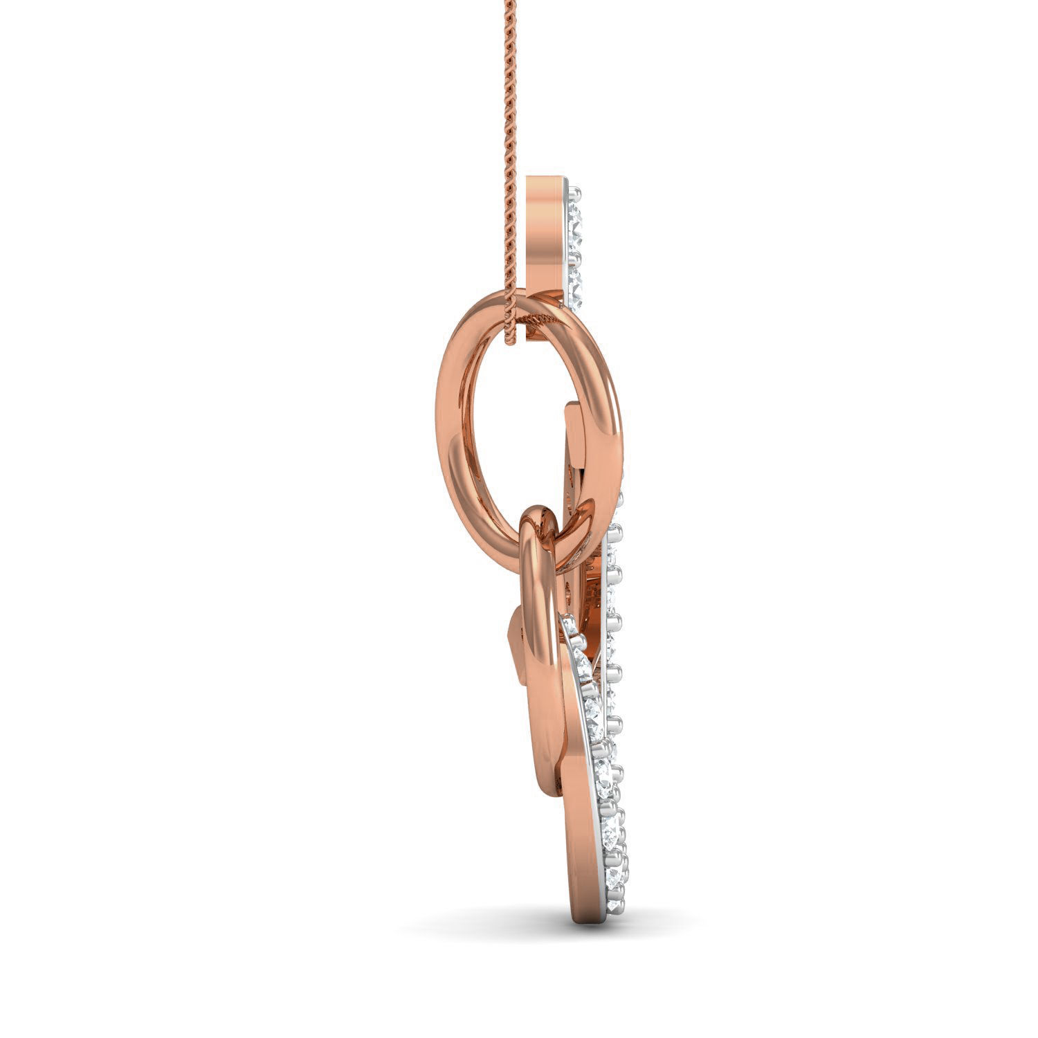 Women ring earrings pendant 3dm stl render detail 3D print model_3