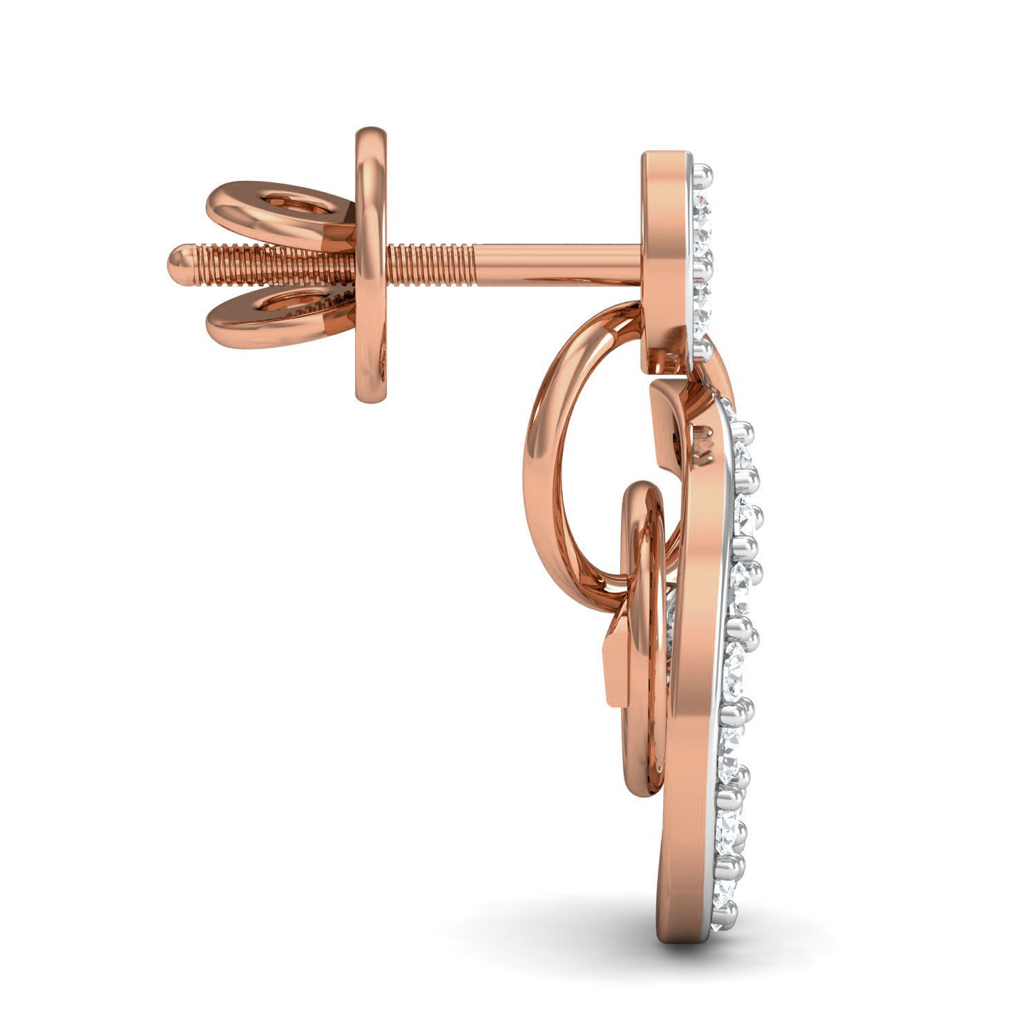 Women ring earrings pendant 3dm stl render detail 3D print model_7