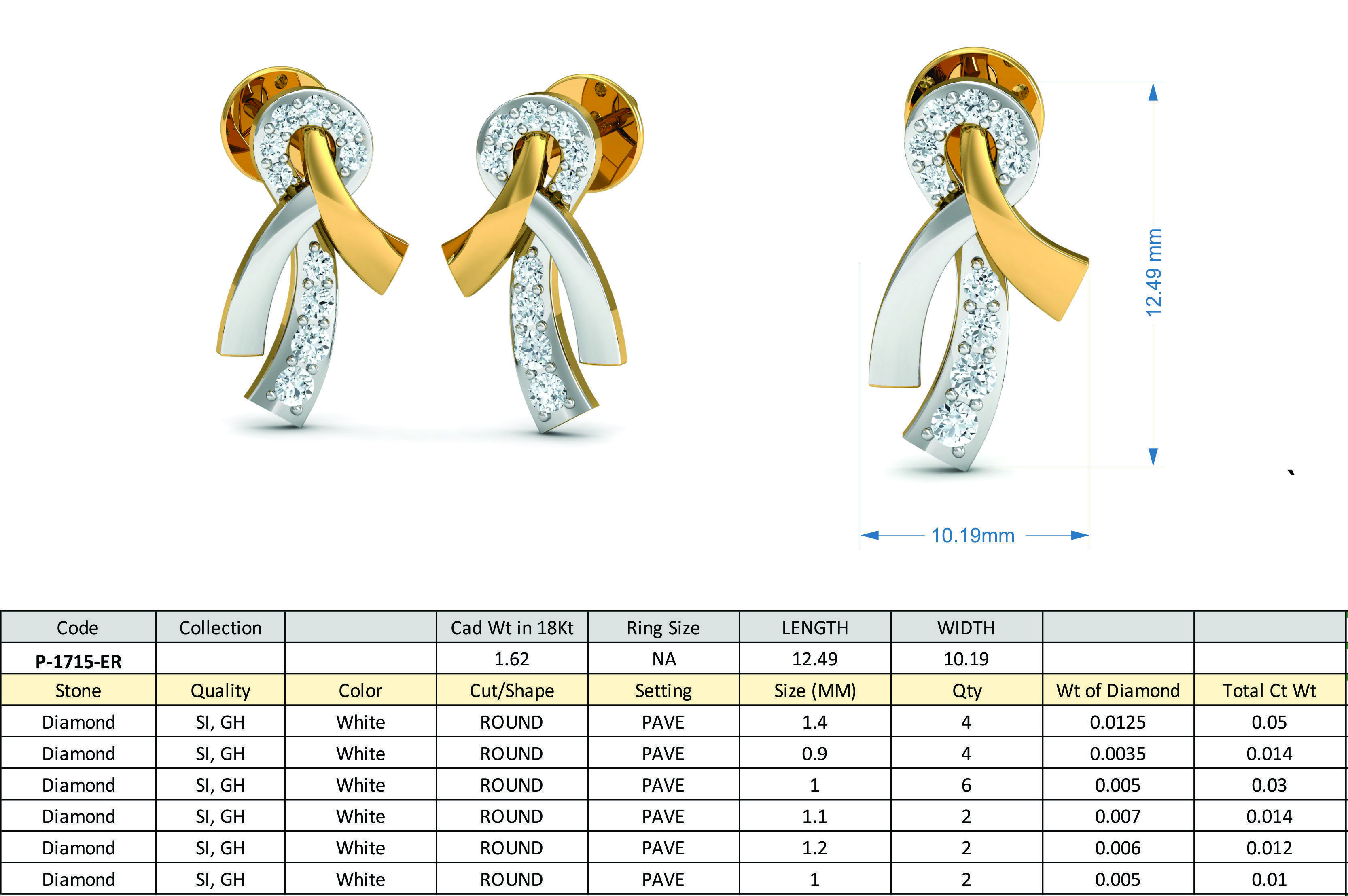 Women ring earrings pendant 3dm stl render detail 3D print model_8