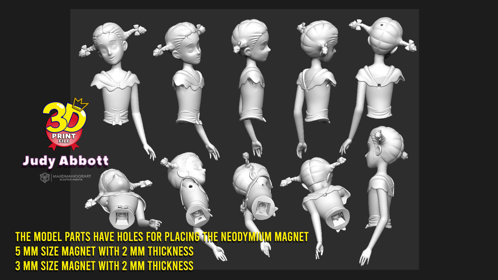 Judy Abbott - 3D Print Model-Ready for 3D print 3D print model_14