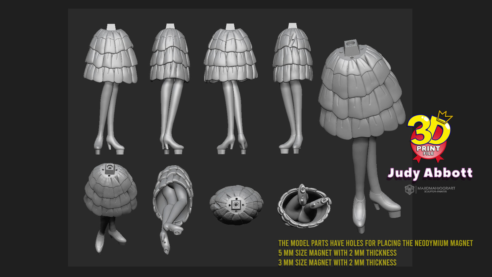 Judy Abbott - 3D Print Model-Ready for 3D print 3D print model_16