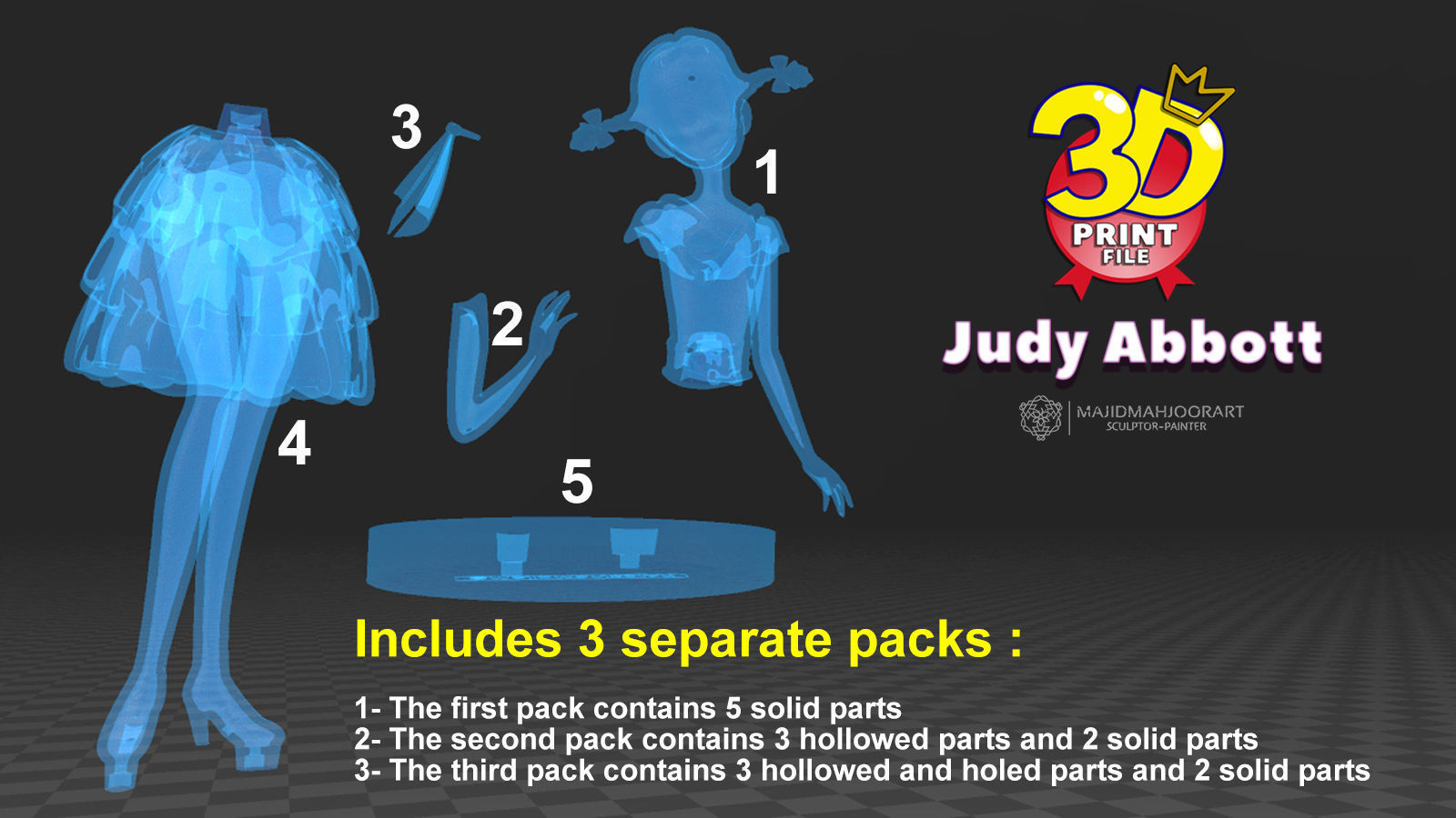 Judy Abbott - 3D Print Model-Ready for 3D print 3D print model_12