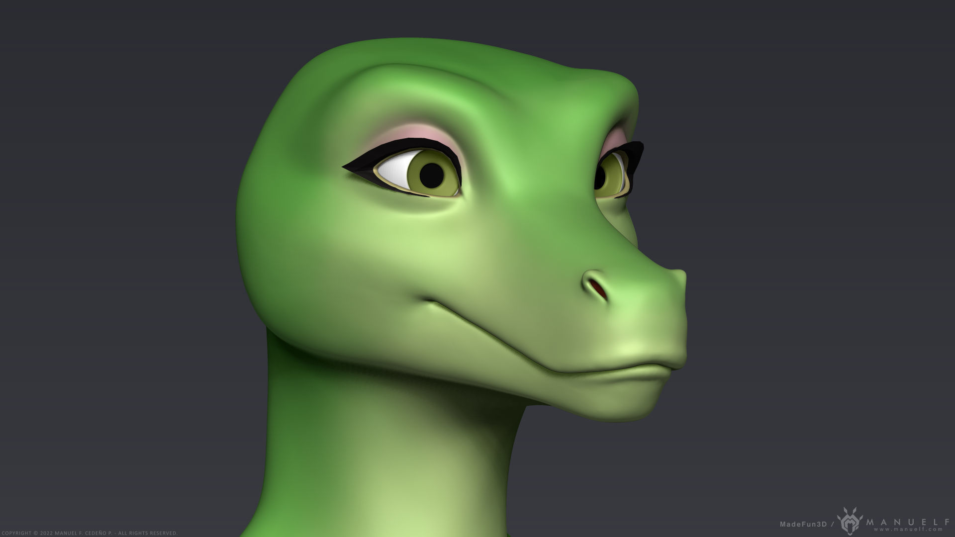 Furry Scalie Lizard Girl 3D model_19
