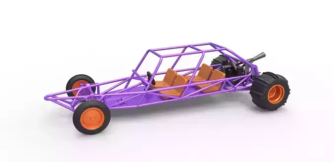 Old school Sand Rail buggy Version 3 Scale 1 to 25 3D print model