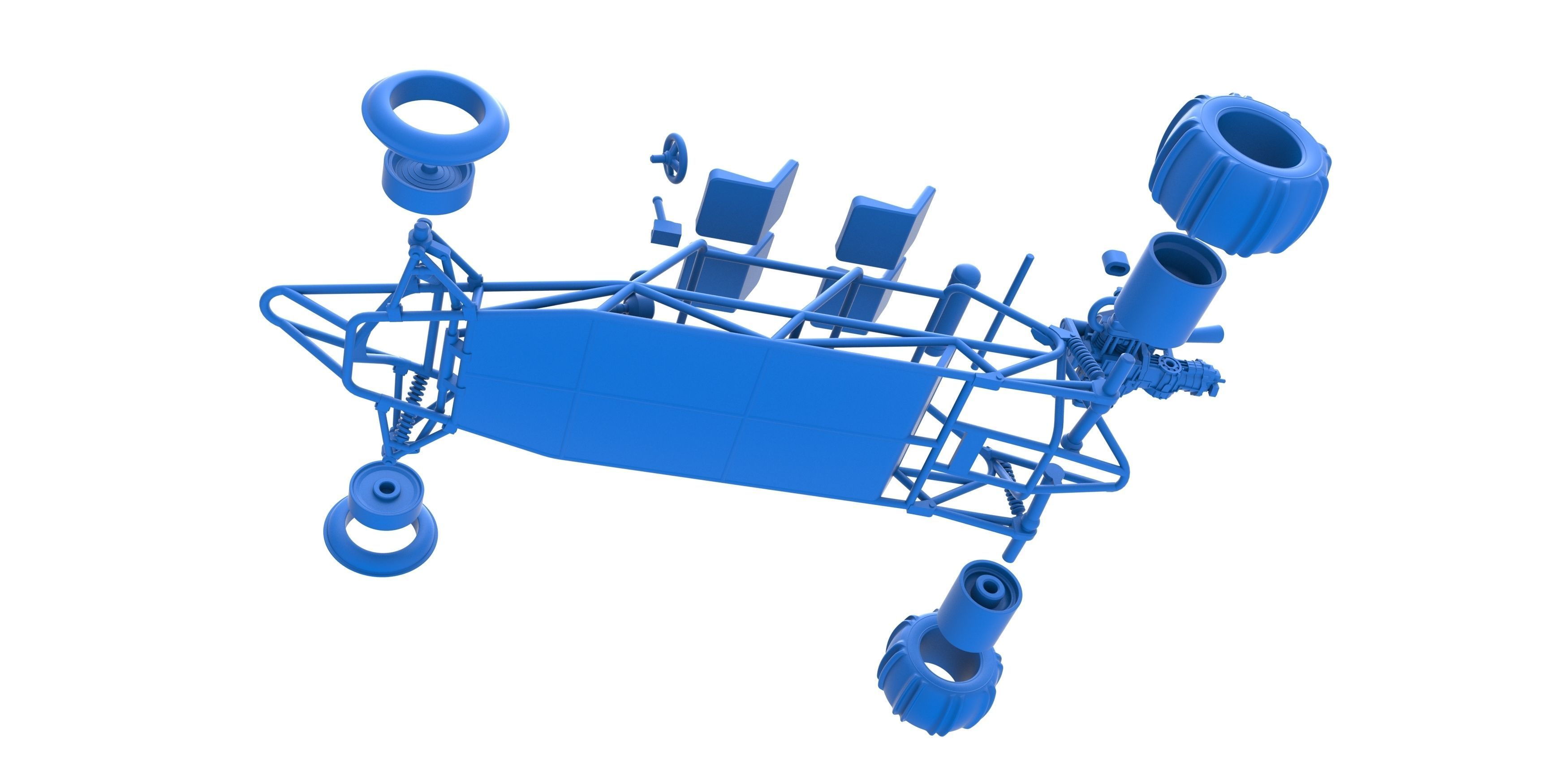 Old school Sand Rail buggy Version 3 Scale 1 to 25 3D print model_28