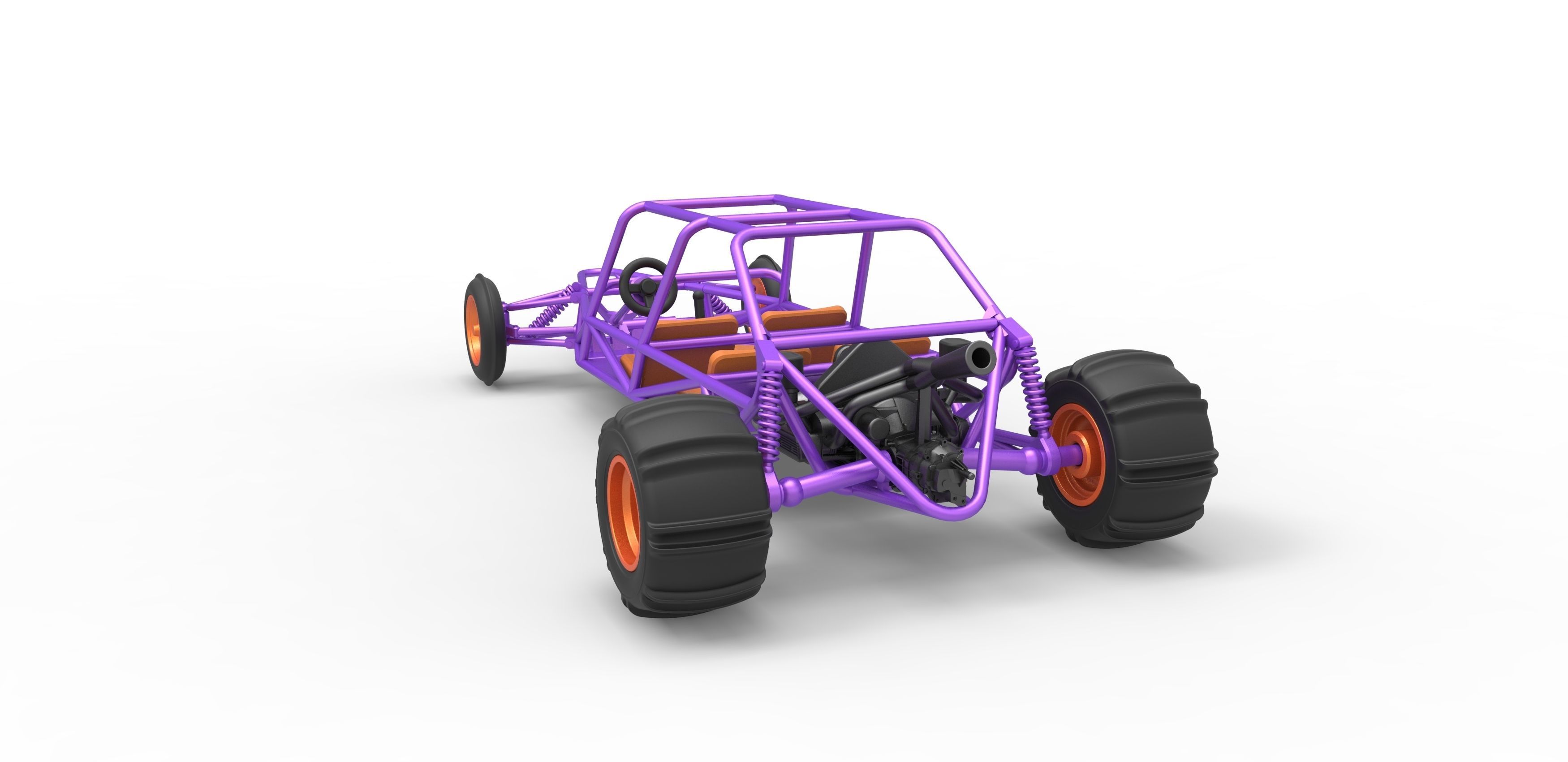 Old school Sand Rail buggy Version 3 Scale 1 to 25 3D print model_11