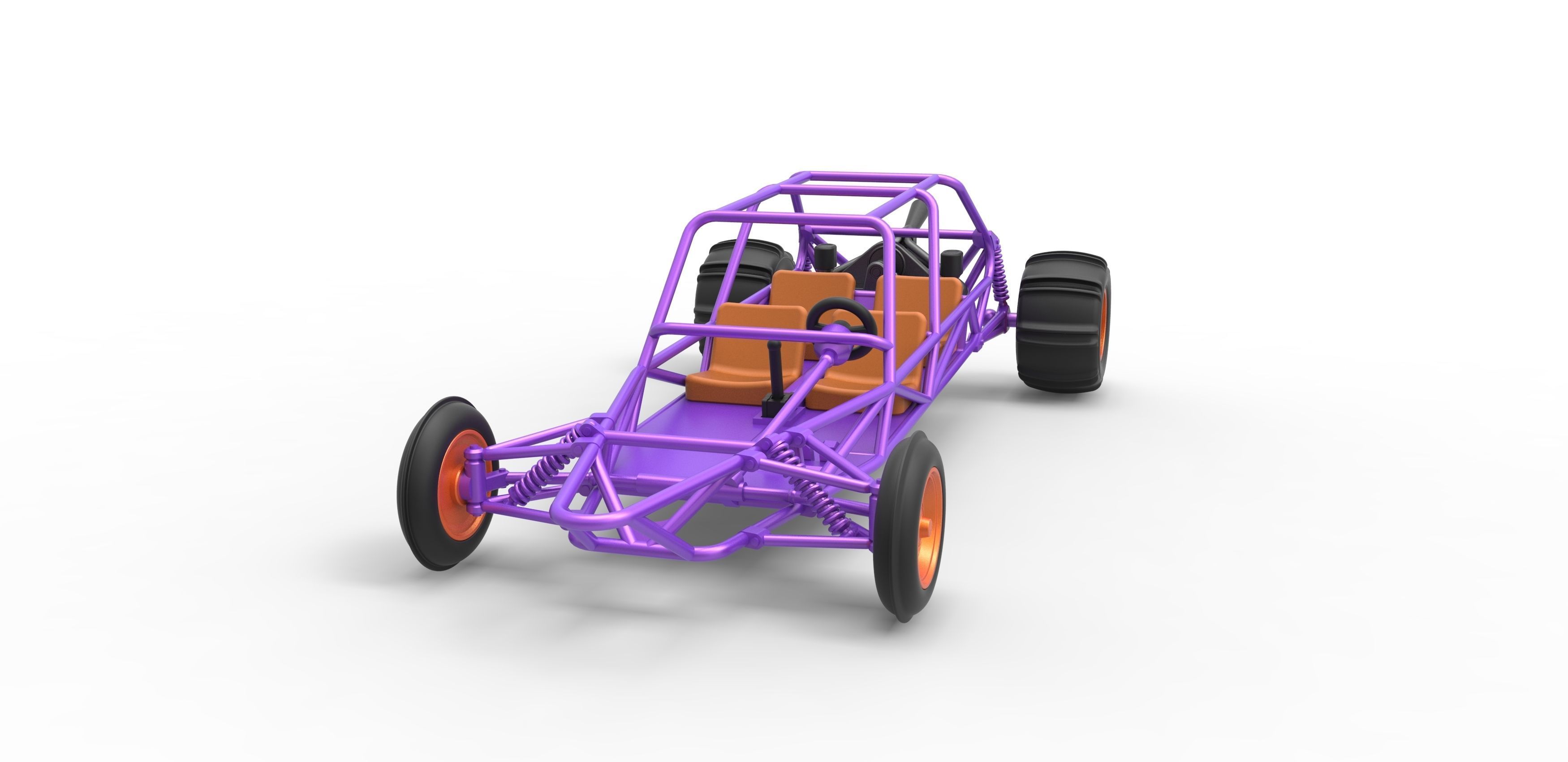 Old school Sand Rail buggy Version 3 Scale 1 to 25 3D print model_3