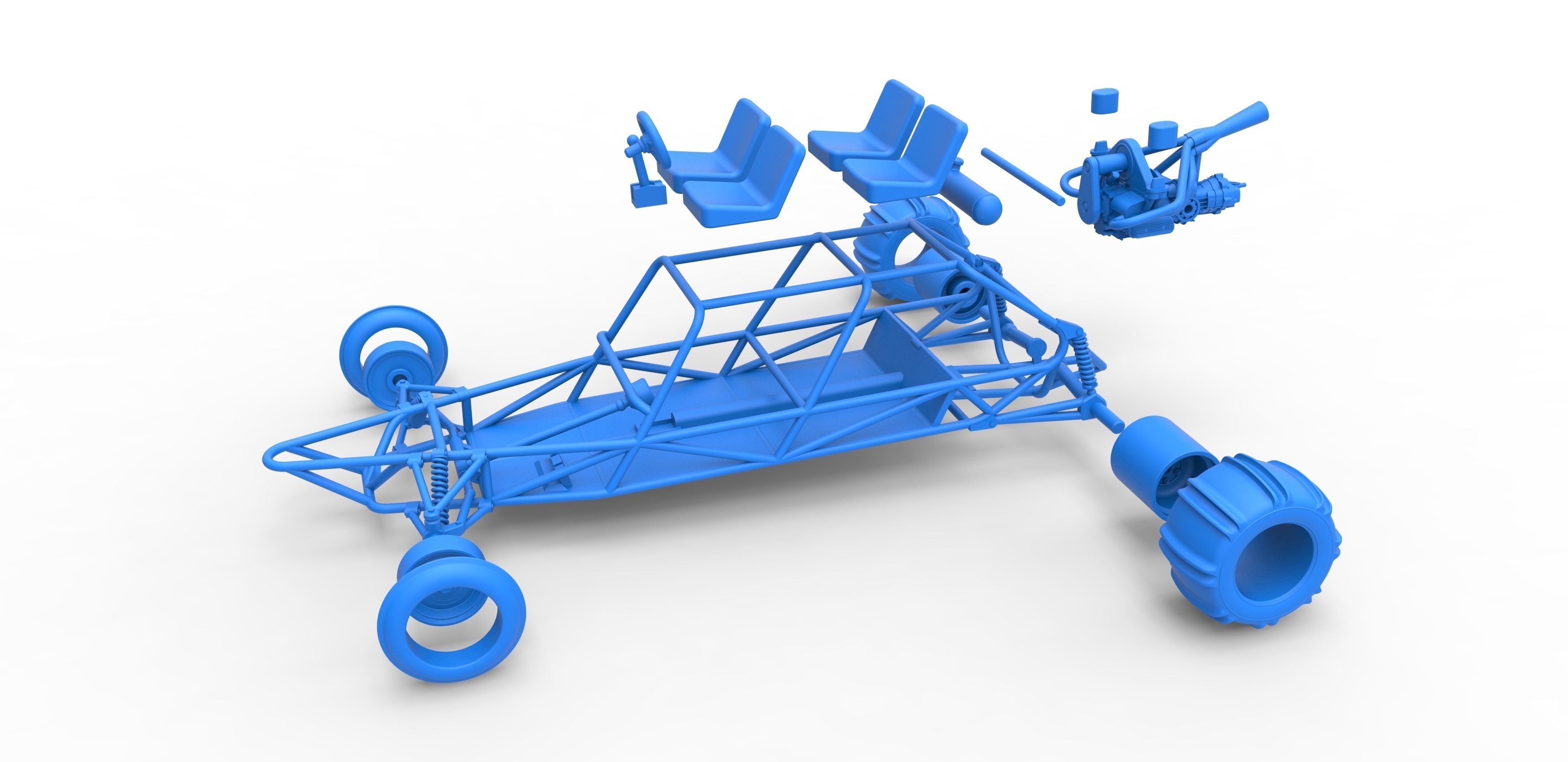 Old school Sand Rail buggy Version 3 Scale 1 to 25 3D print model_27