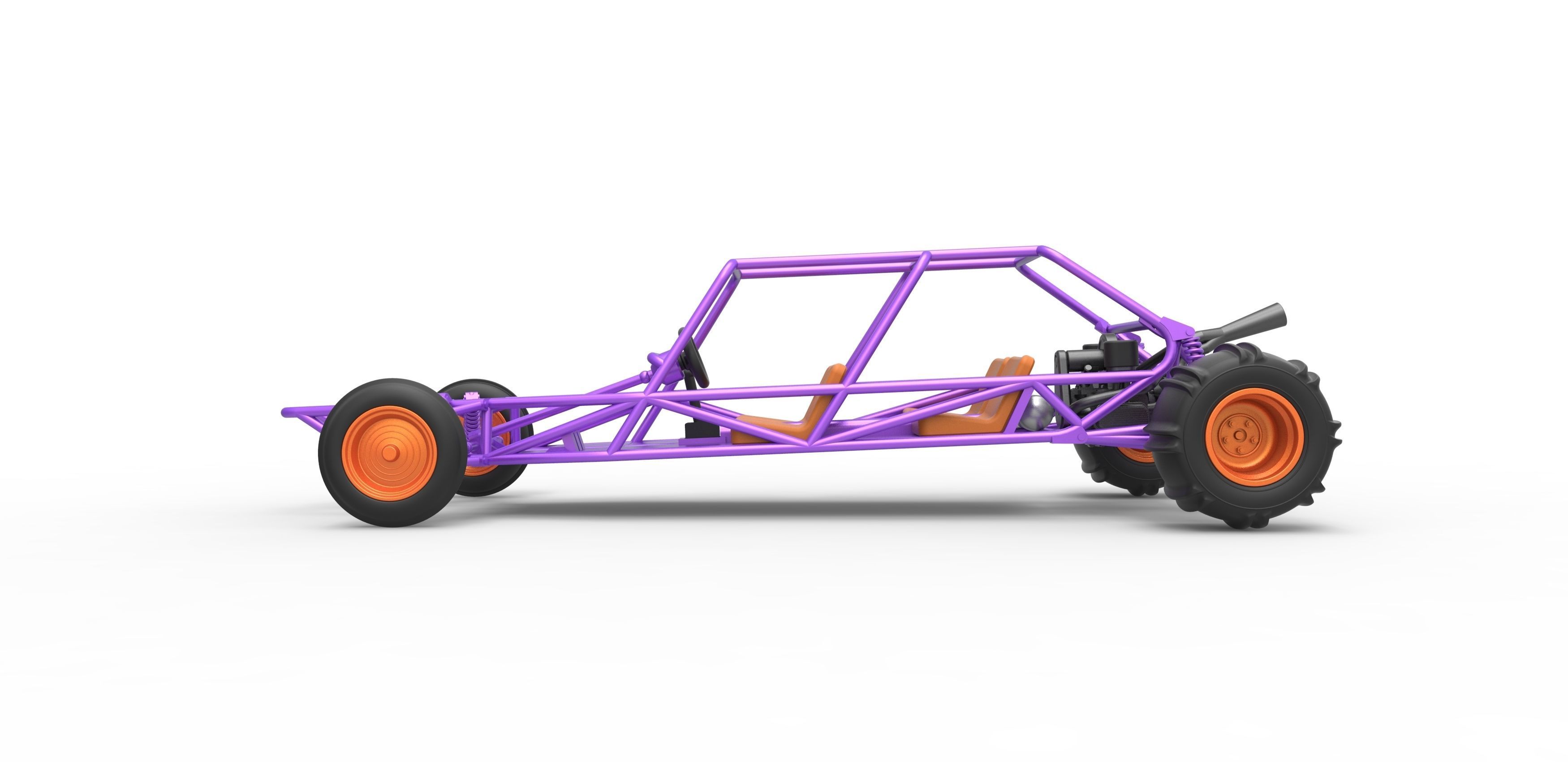 Old school Sand Rail buggy Version 3 Scale 1 to 25 3D print model_7