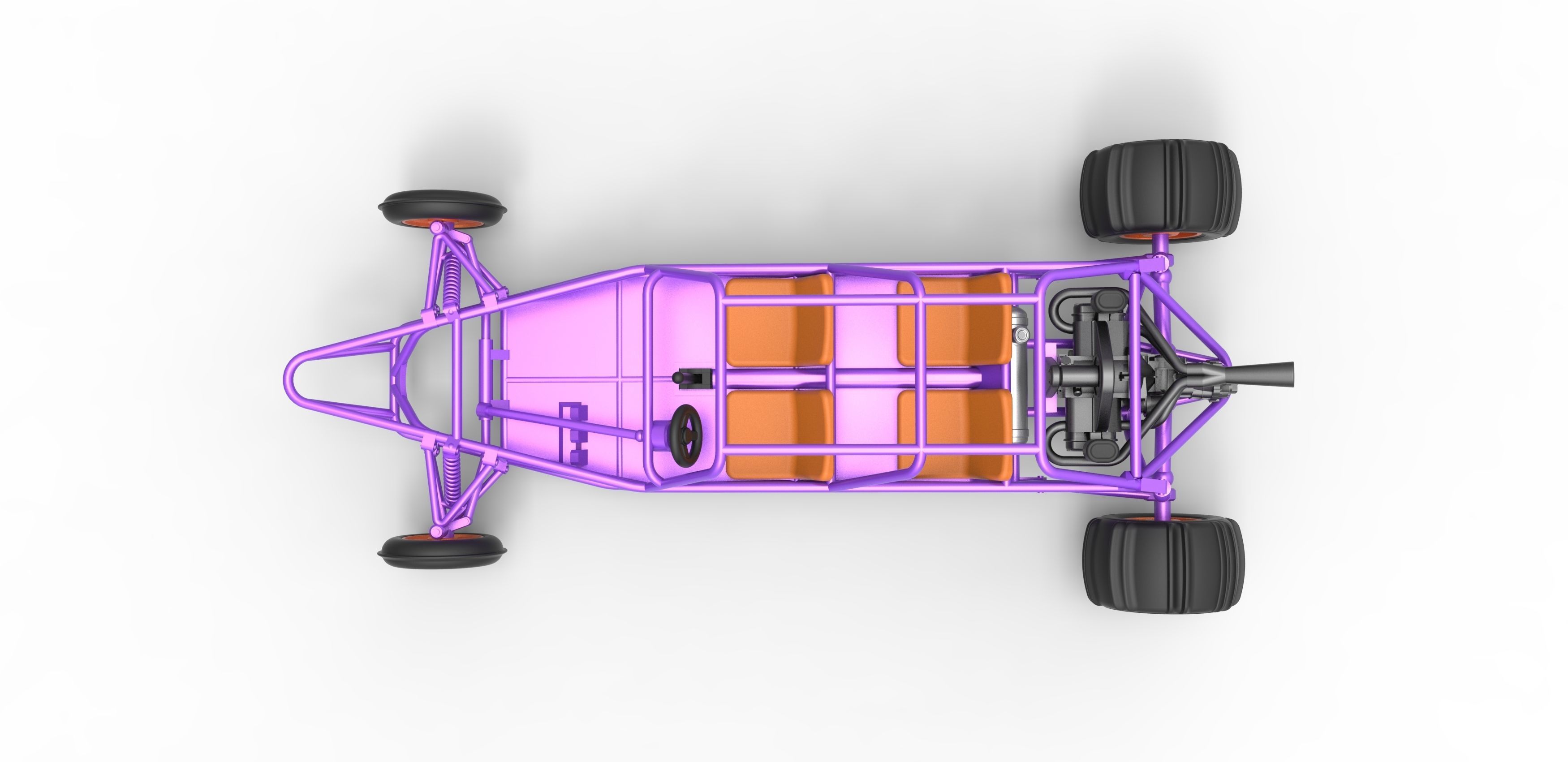 Old school Sand Rail buggy Version 3 Scale 1 to 25 3D print model_9