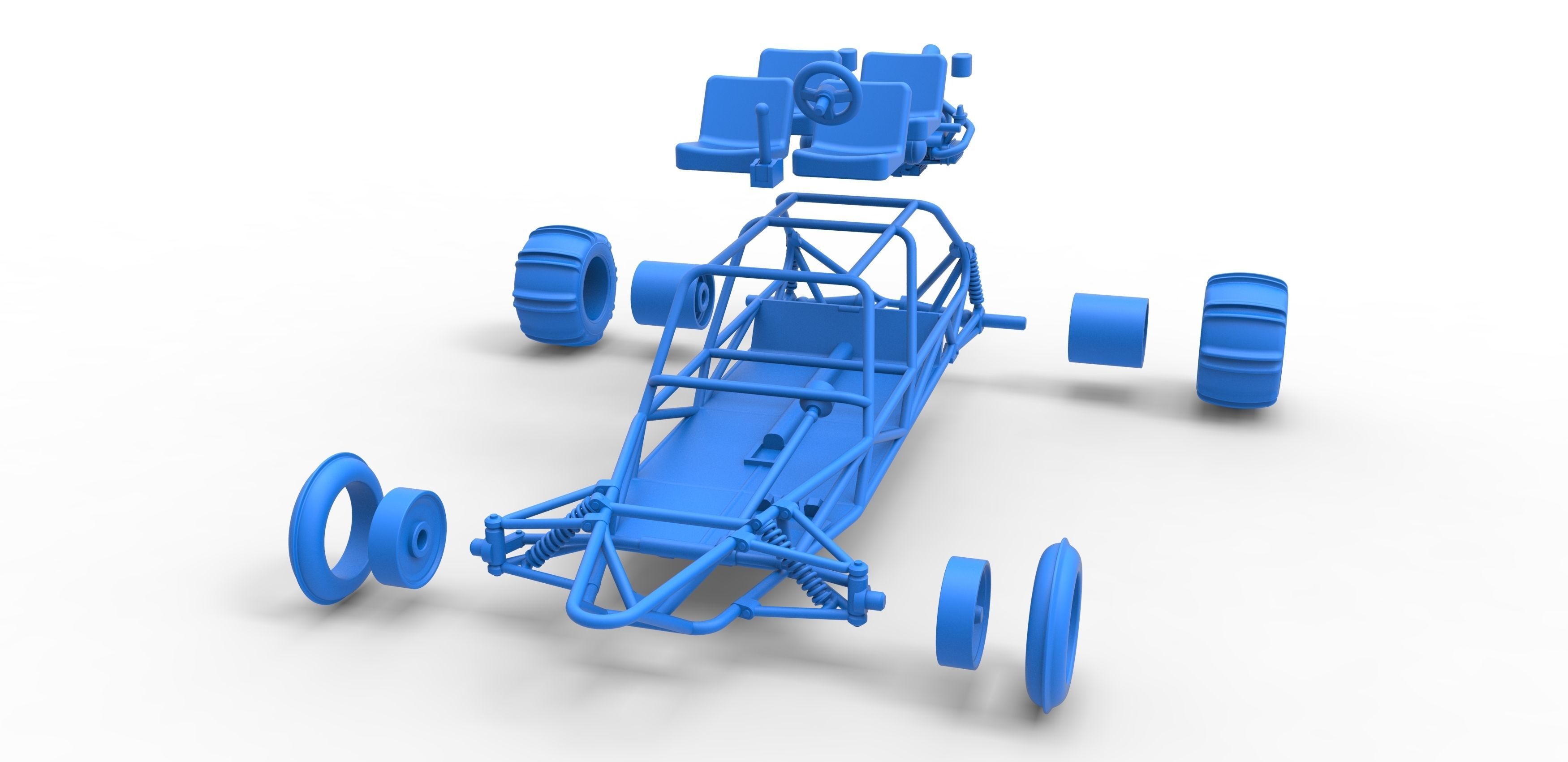 Old school Sand Rail buggy Version 3 Scale 1 to 25 3D print model_29