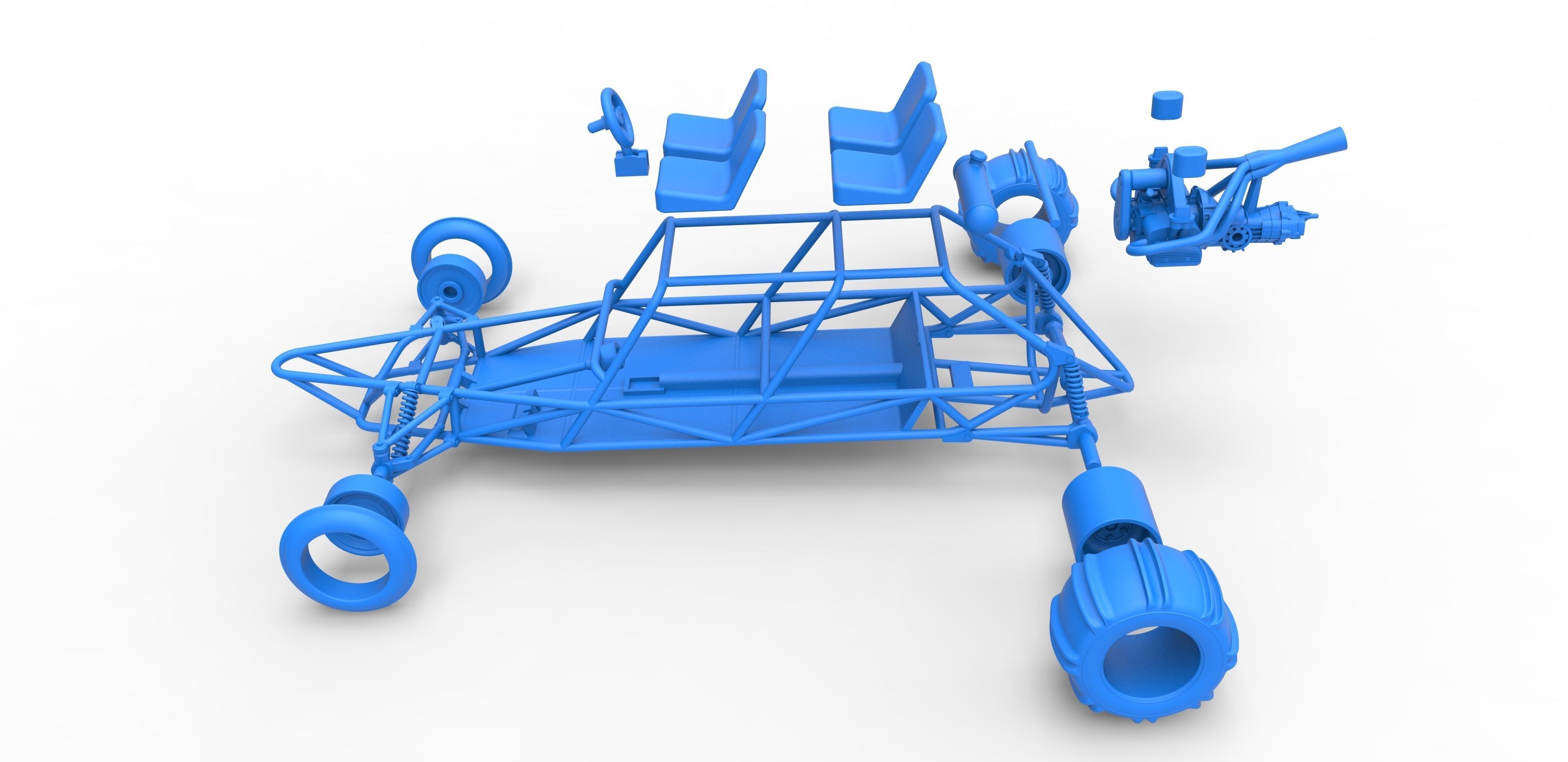 Old school Sand Rail buggy Version 3 Scale 1 to 25 3D print model_31