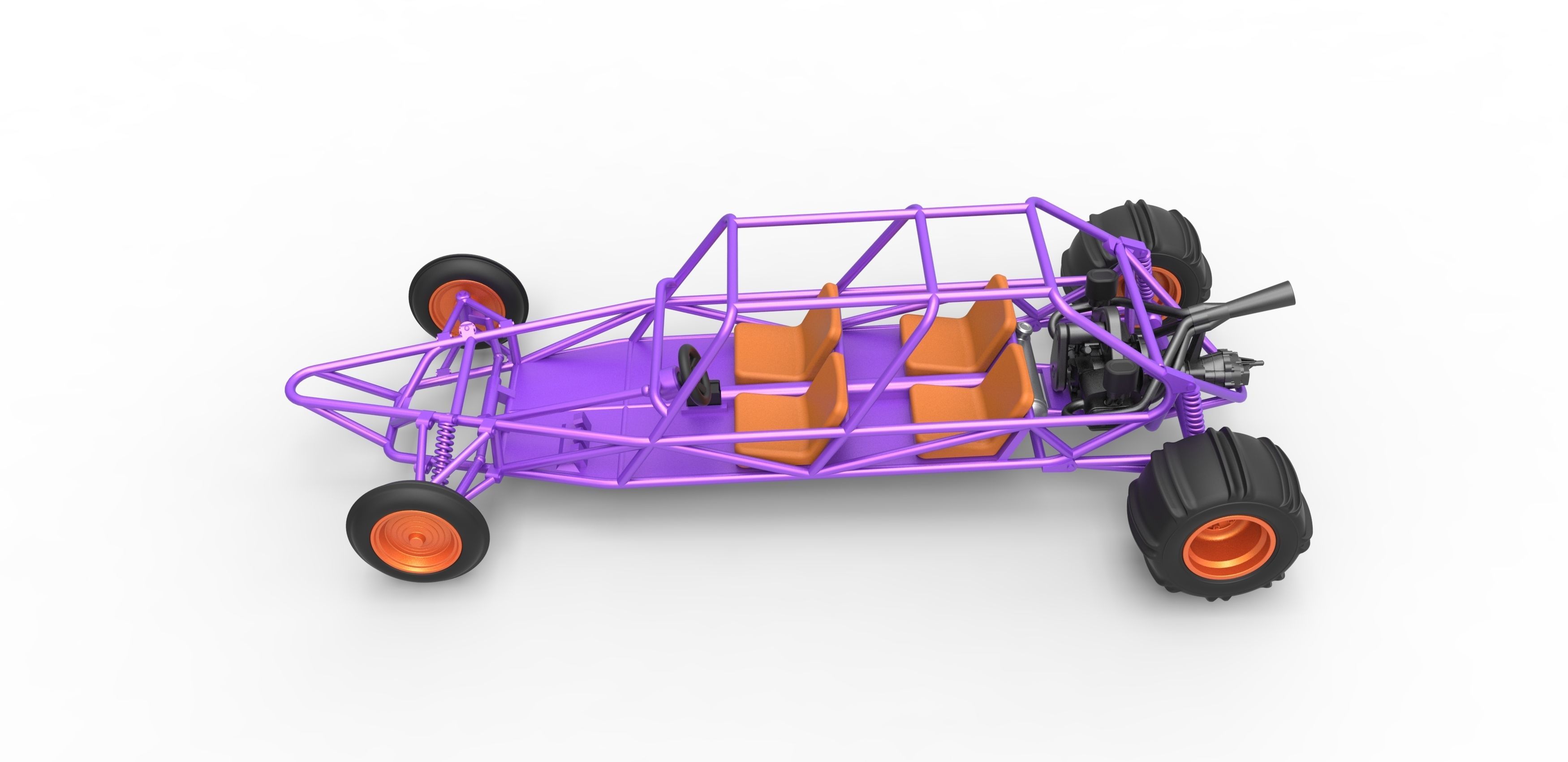 Old school Sand Rail buggy Version 3 Scale 1 to 25 3D print model_8