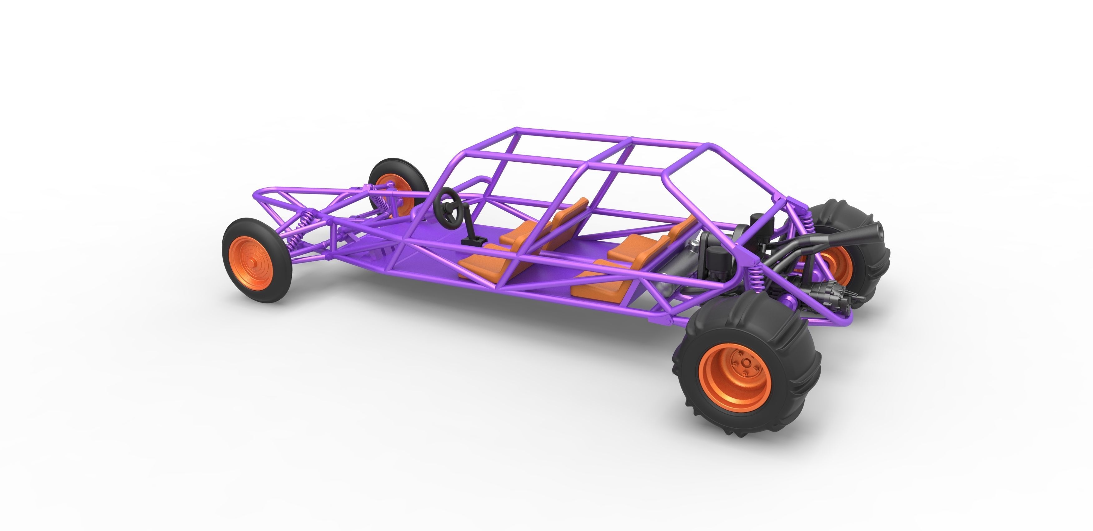 Old school Sand Rail buggy Version 3 Scale 1 to 25 3D print model_10