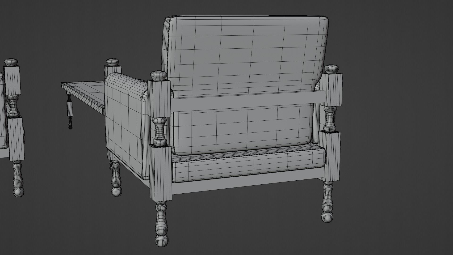 Chair Sofa and Table 3D model_24