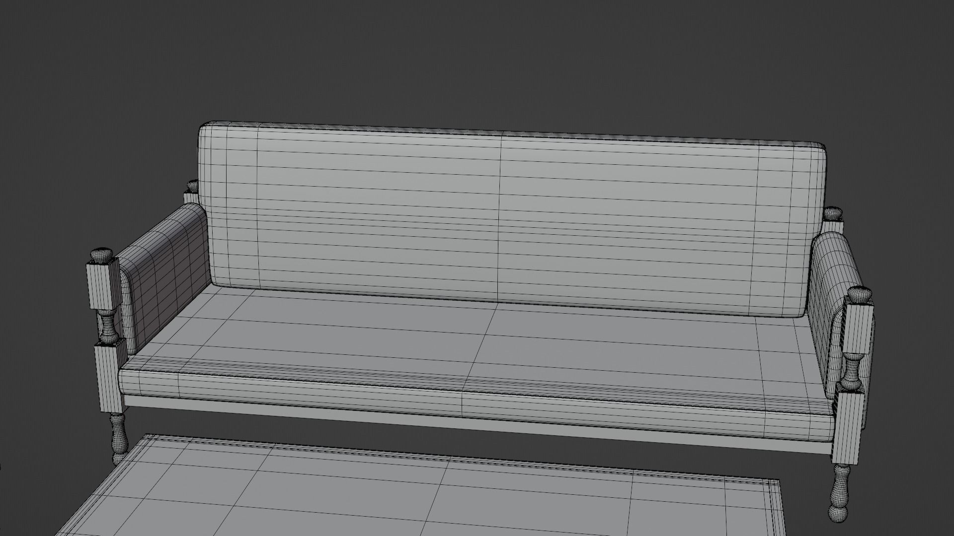 Chair Sofa and Table 3D model_6