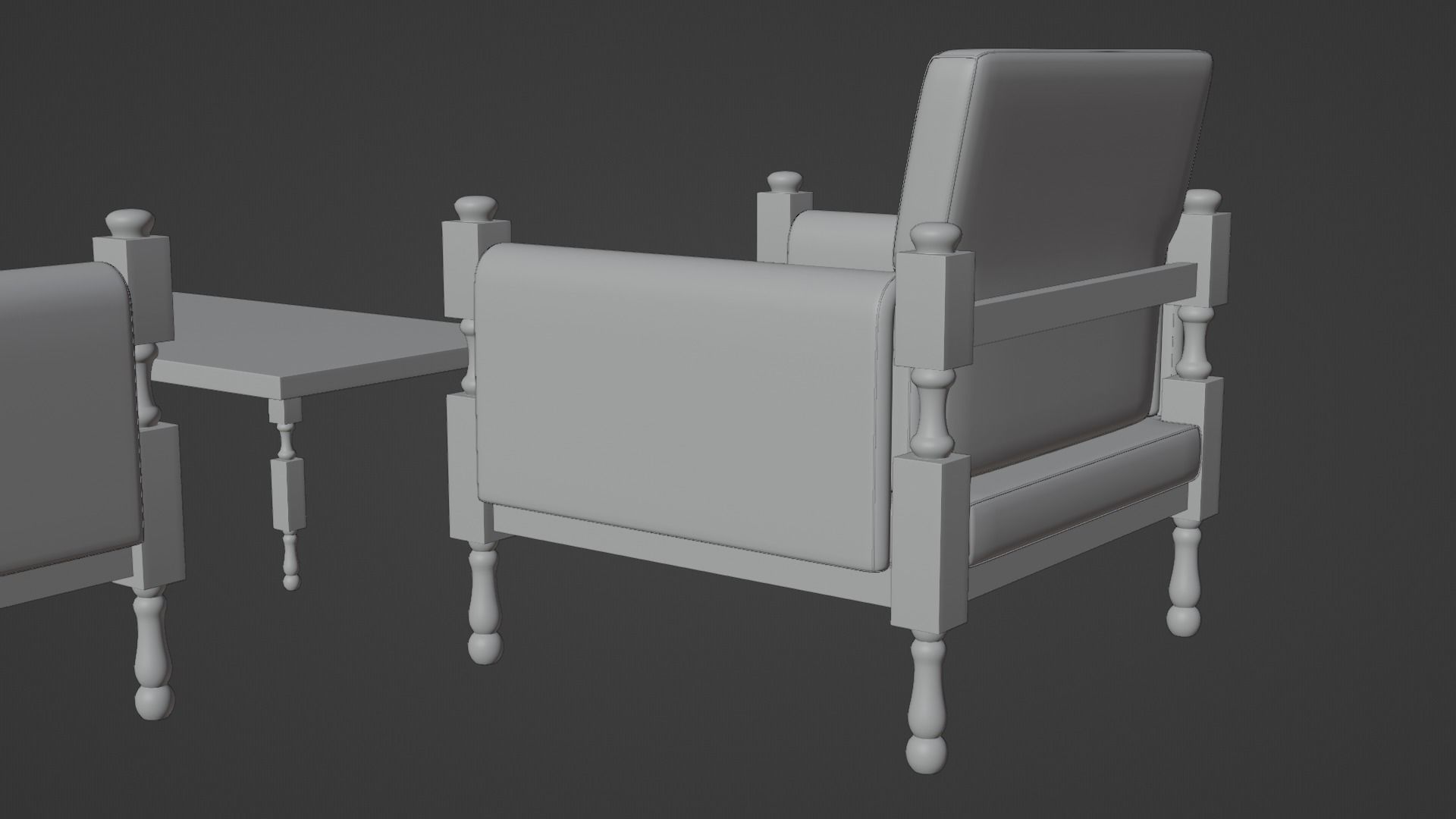 Chair Sofa and Table 3D model_20