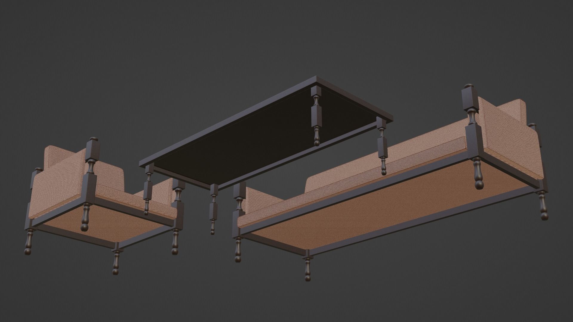 Chair Sofa and Table 3D model_13