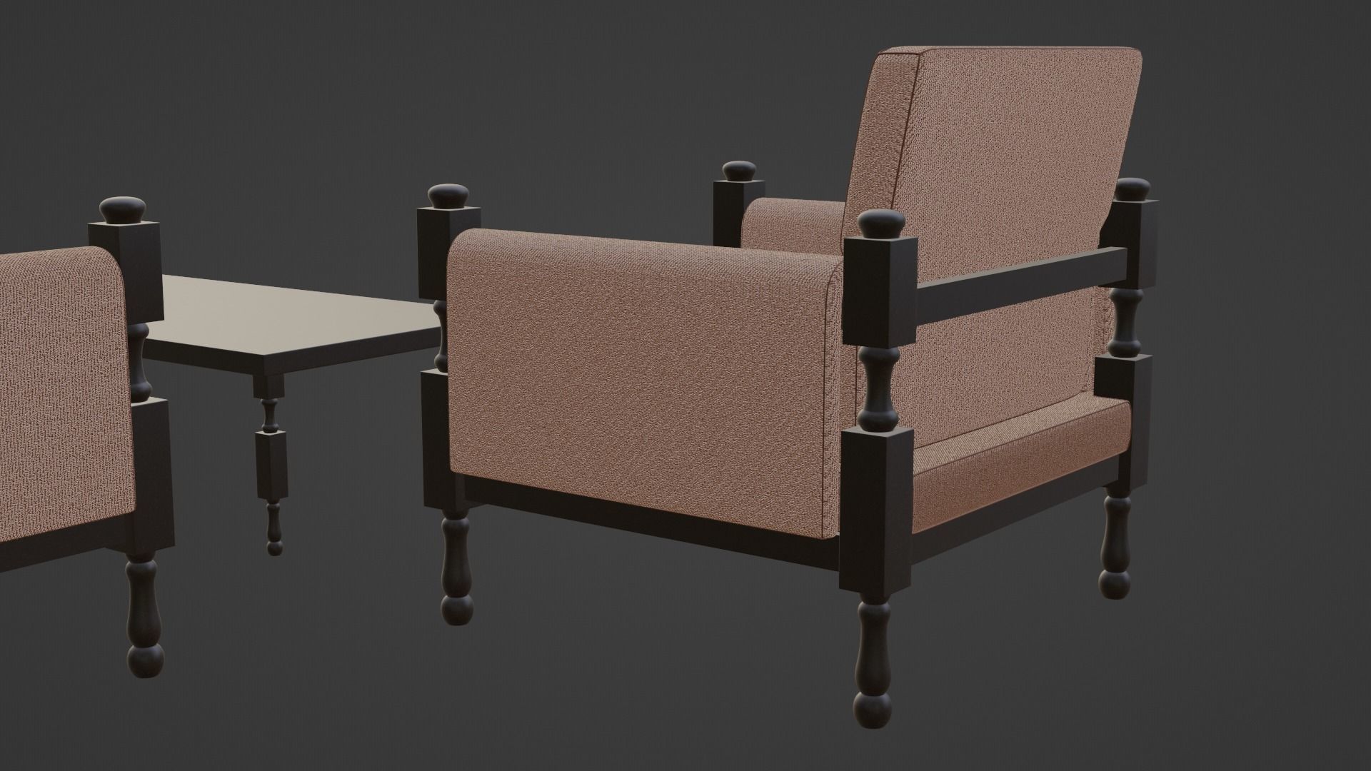 Chair Sofa and Table 3D model_19