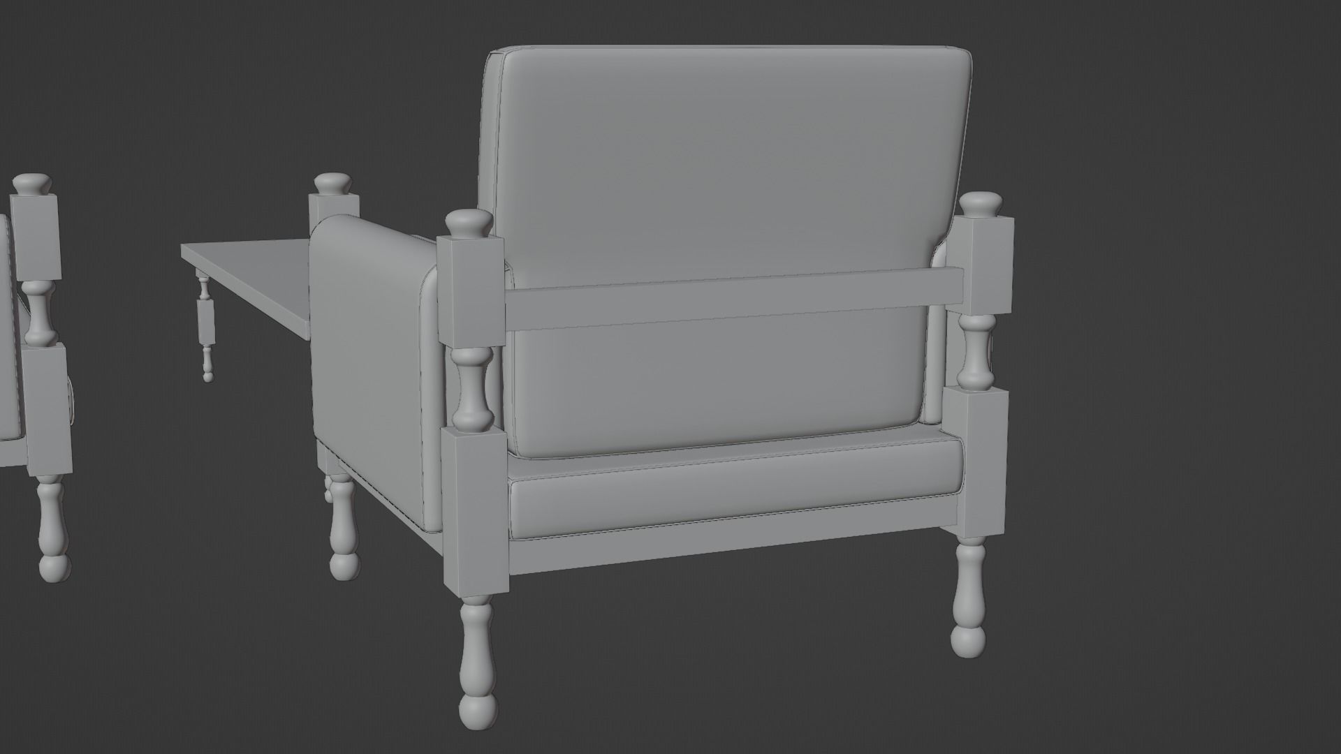 Chair Sofa and Table 3D model_23
