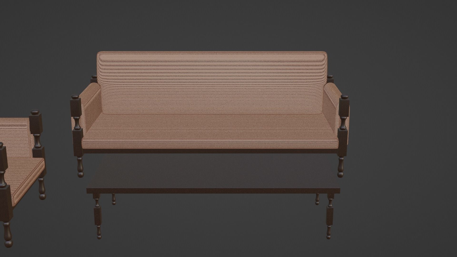 Chair Sofa and Table 3D model_7