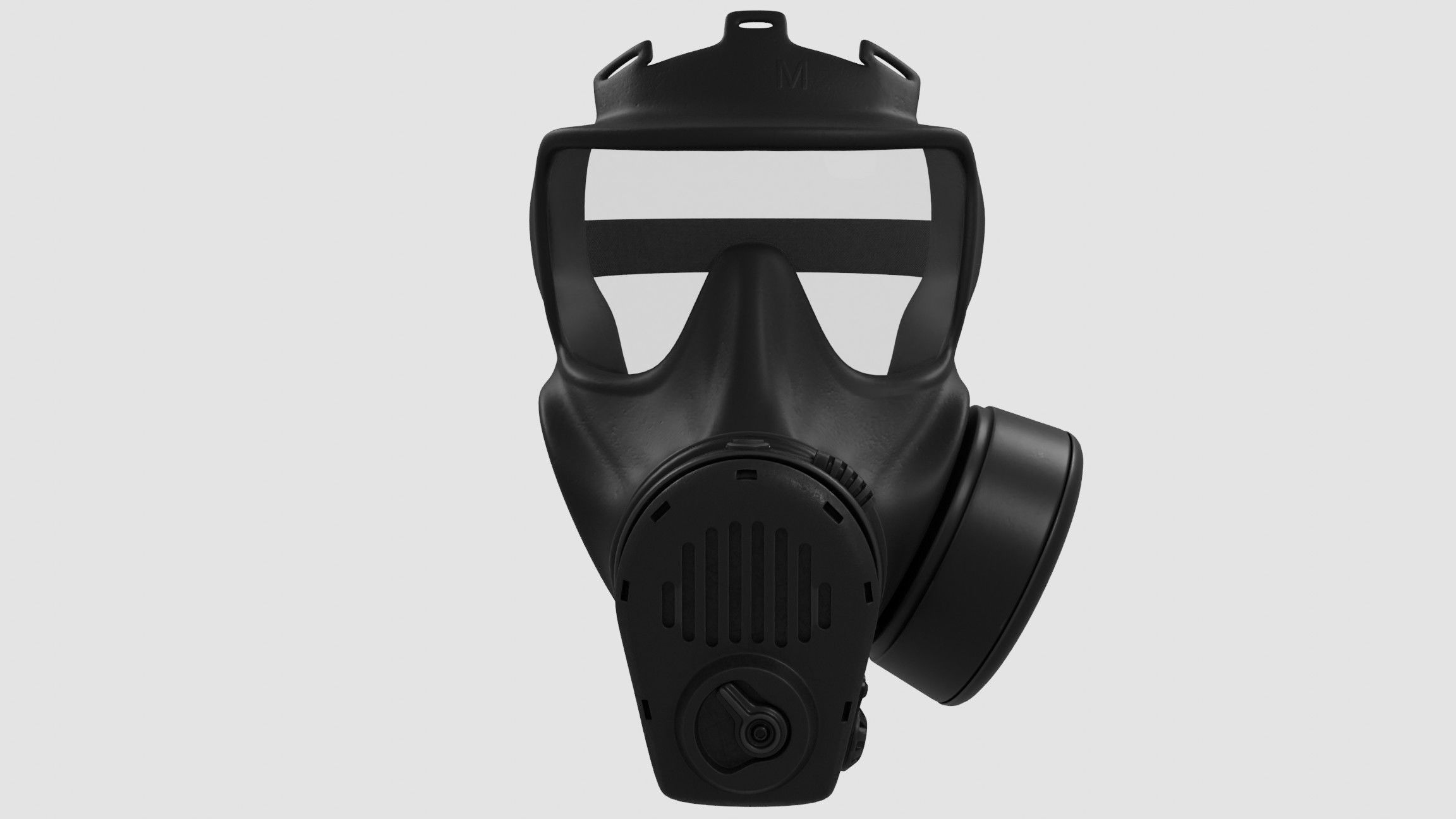 AVON FM53 Gas Mask Respirator Helmet 3D model_3