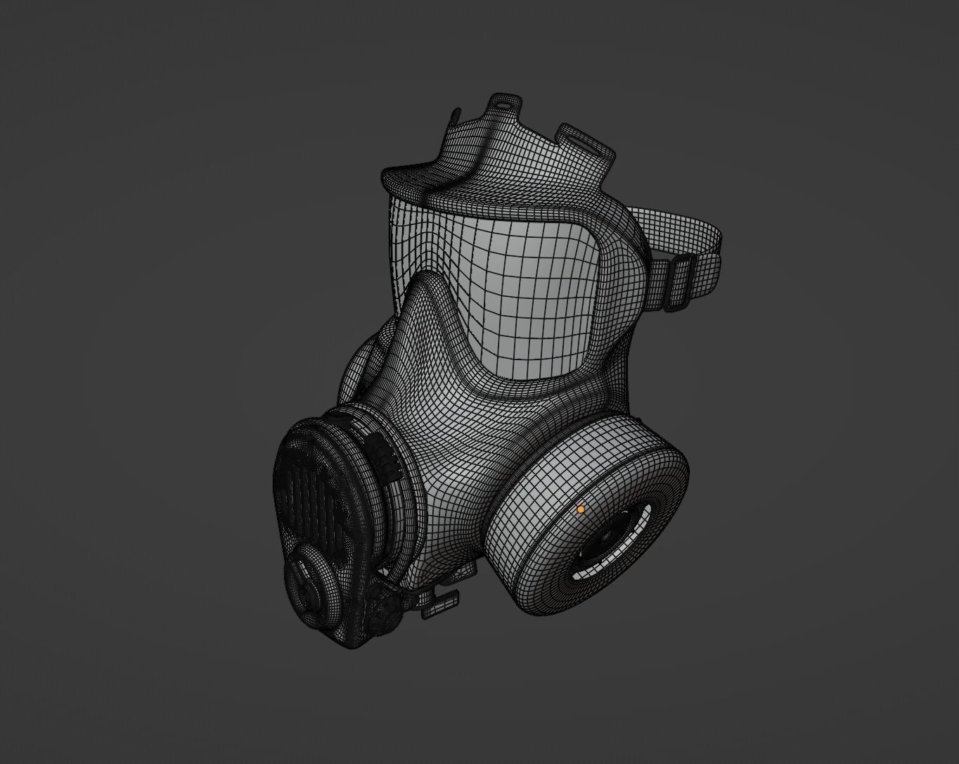 AVON FM53 Gas Mask Respirator Helmet 3D model_10