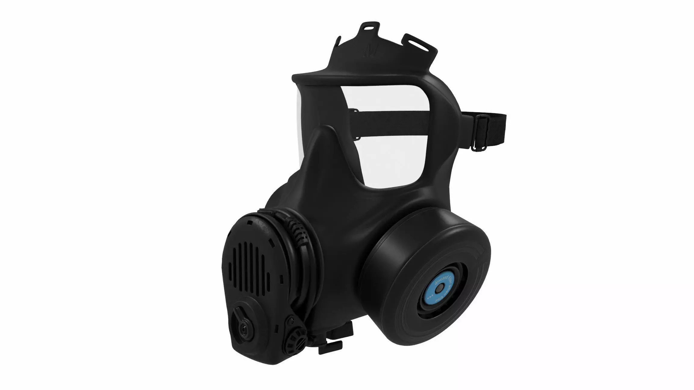 AVON FM53 Gas Mask Respirator Helmet 3D model_0