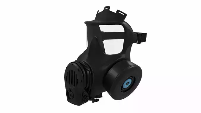 AVON FM53 Gas Mask Respirator Helmet 3D model