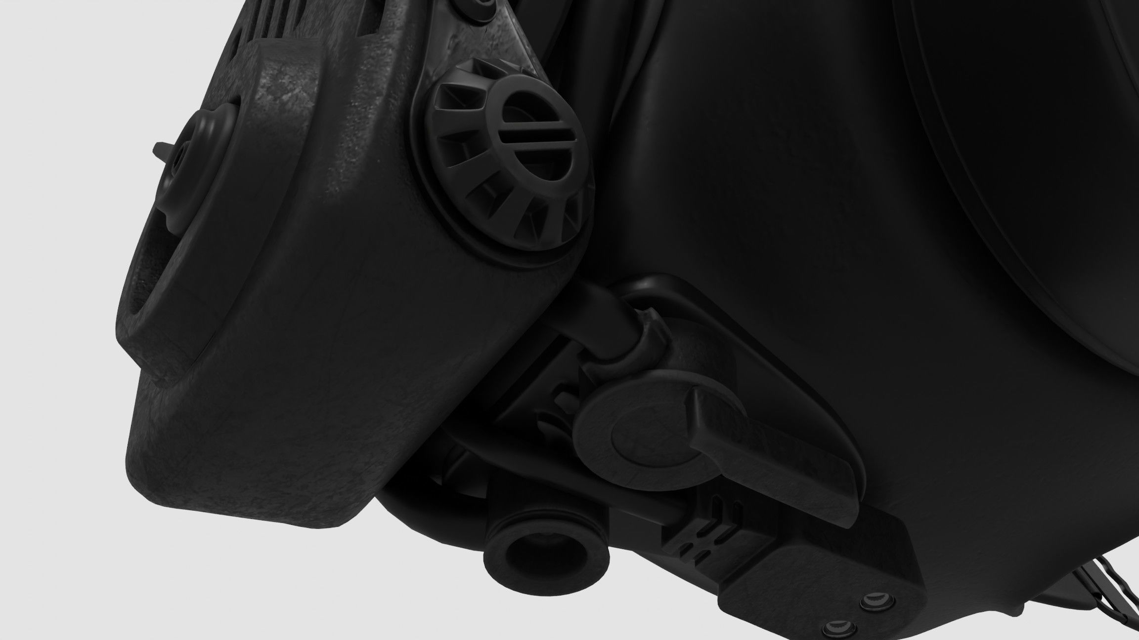 AVON FM53 Gas Mask Respirator Helmet 3D model_7