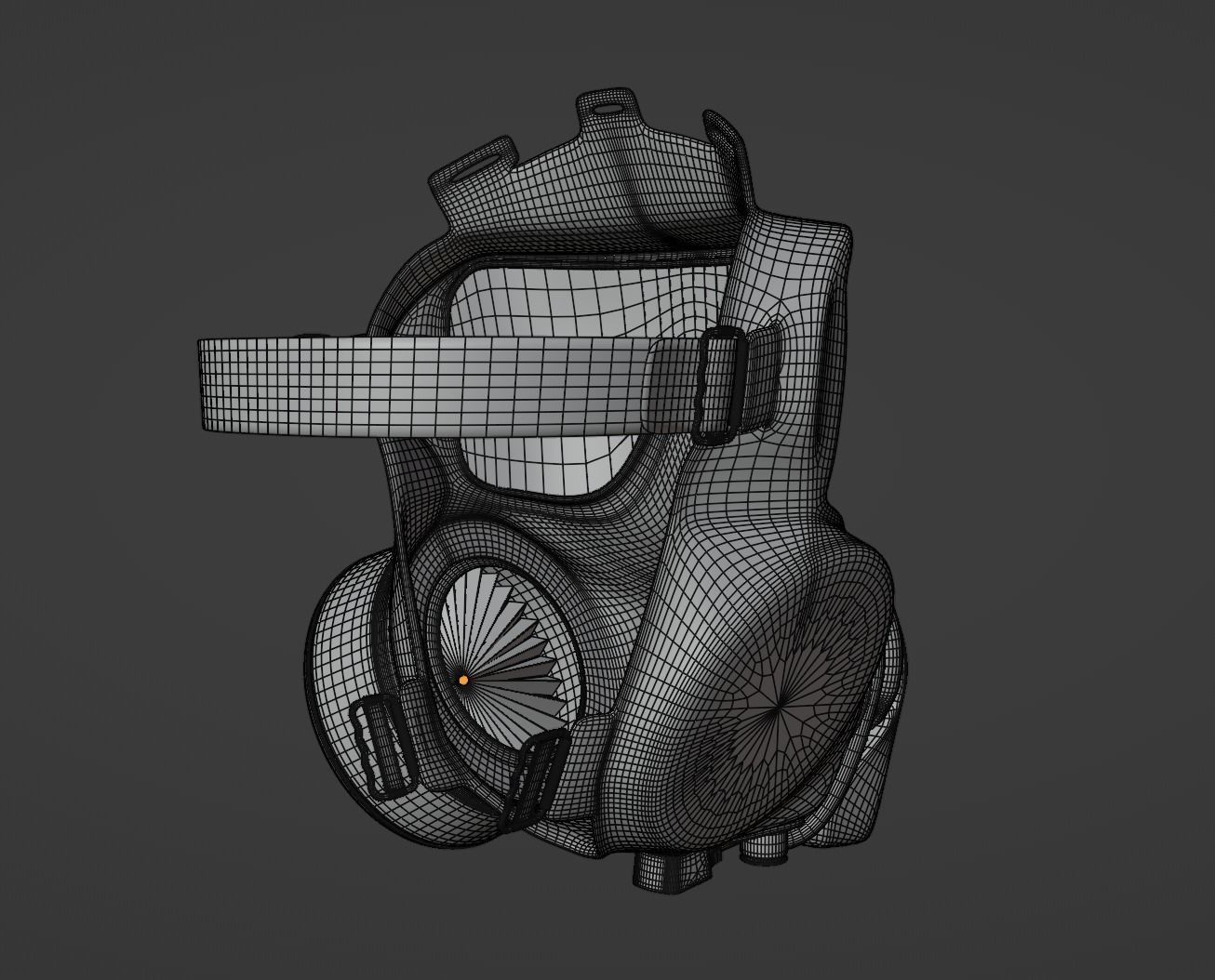 AVON FM53 Gas Mask Respirator Helmet 3D model_9