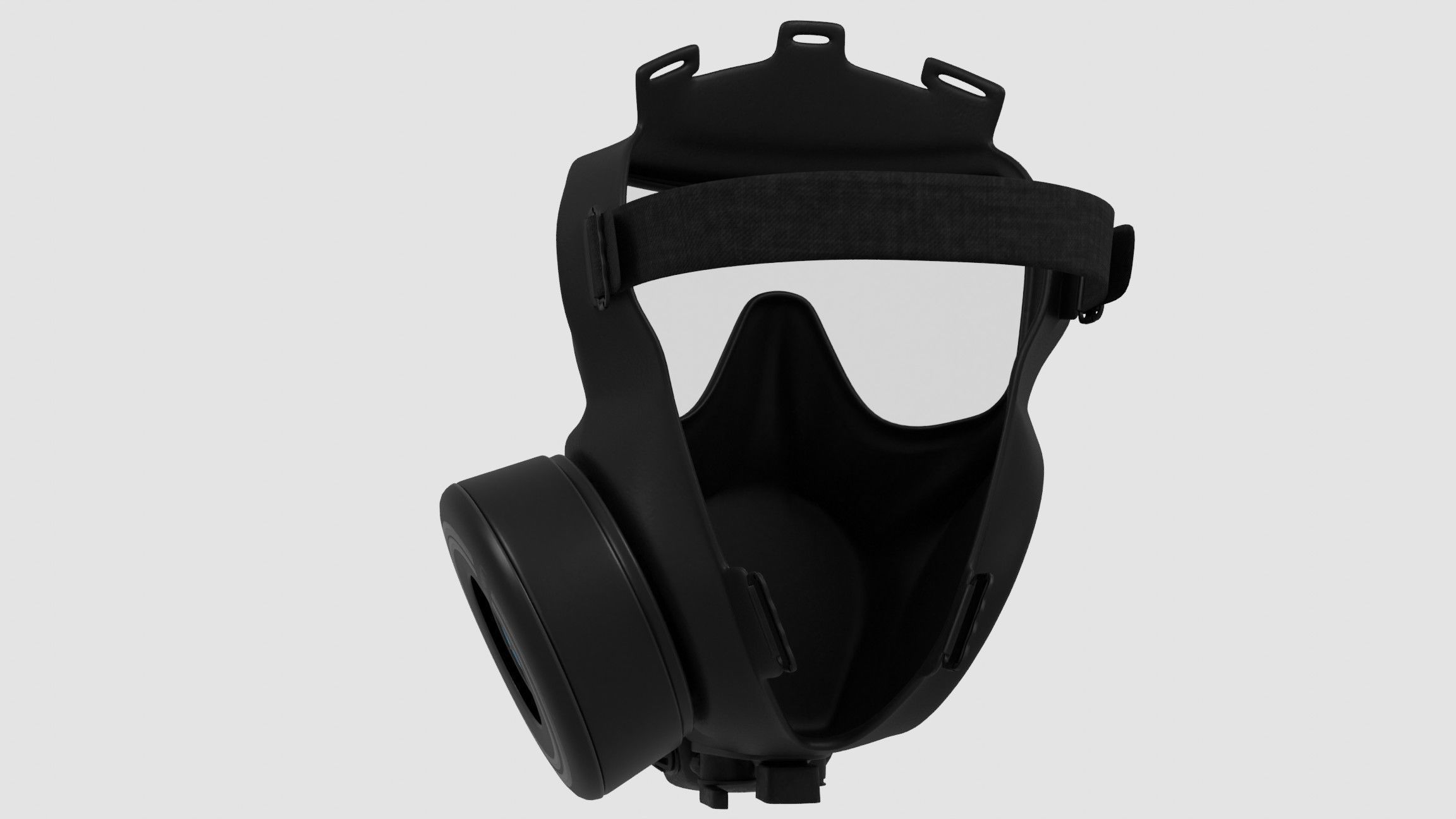 AVON FM53 Gas Mask Respirator Helmet 3D model_8