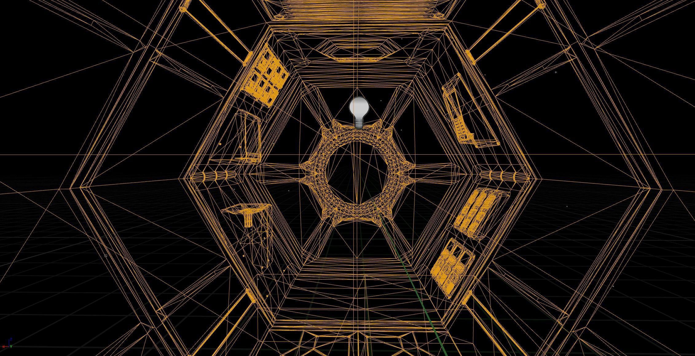 Sci-fi Interior Scene Low-poly 3D model_12