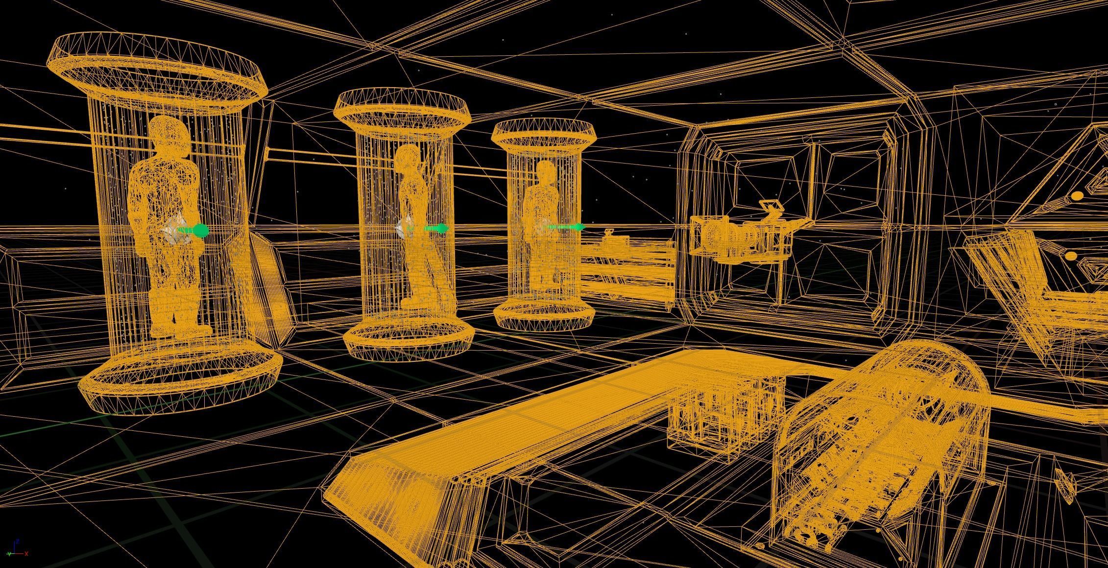 Sci-fi Interior Scene Low-poly 3D model_13