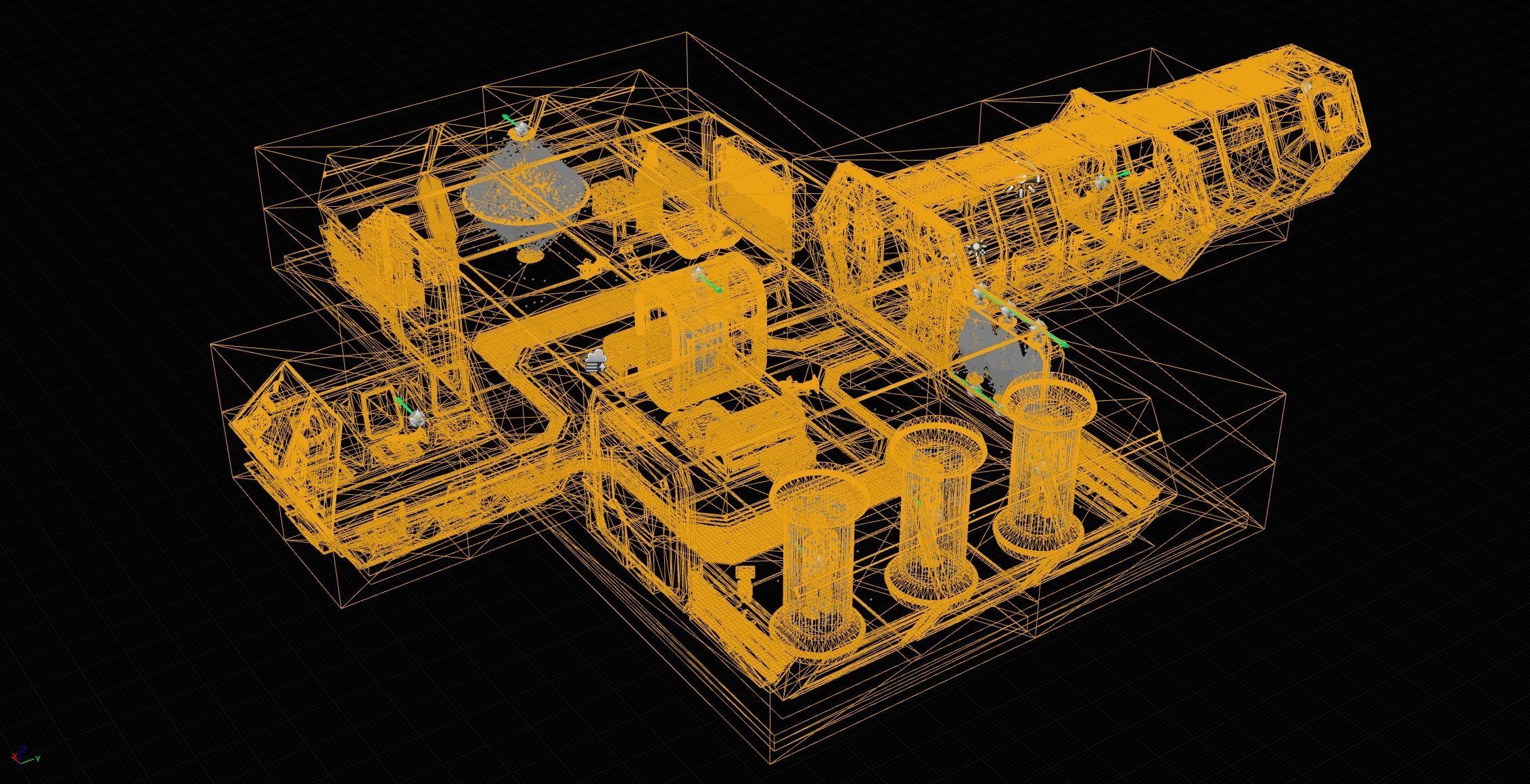 Sci-fi Interior Scene Low-poly 3D model_11
