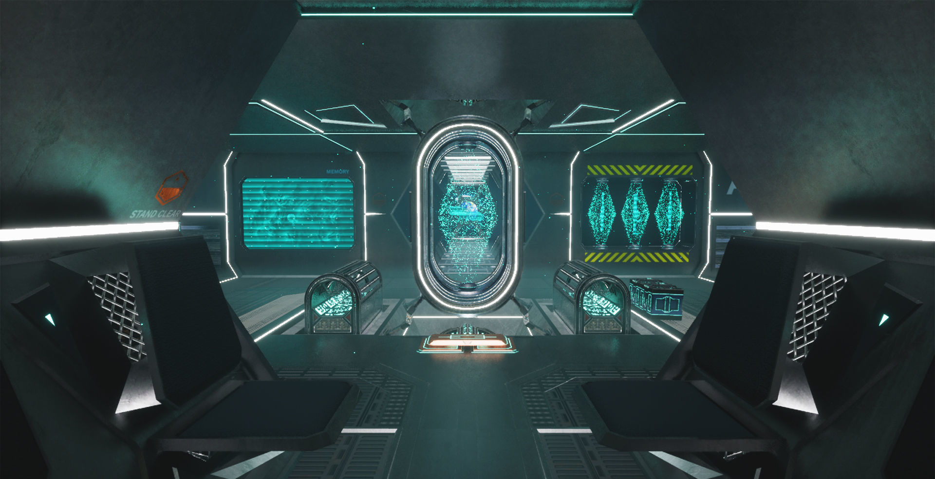 Sci-fi Interior Scene Low-poly 3D model_3
