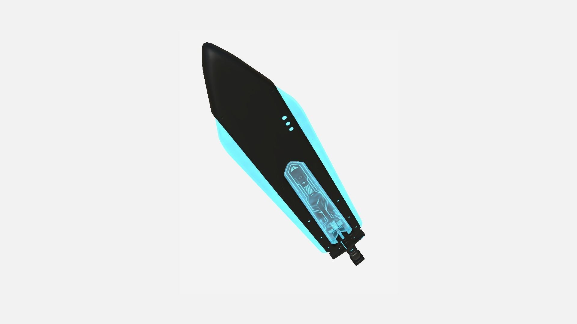 SciFi Sword B01 Black Blue - Sci Fi Weapon Design Low-poly 3D model_2
