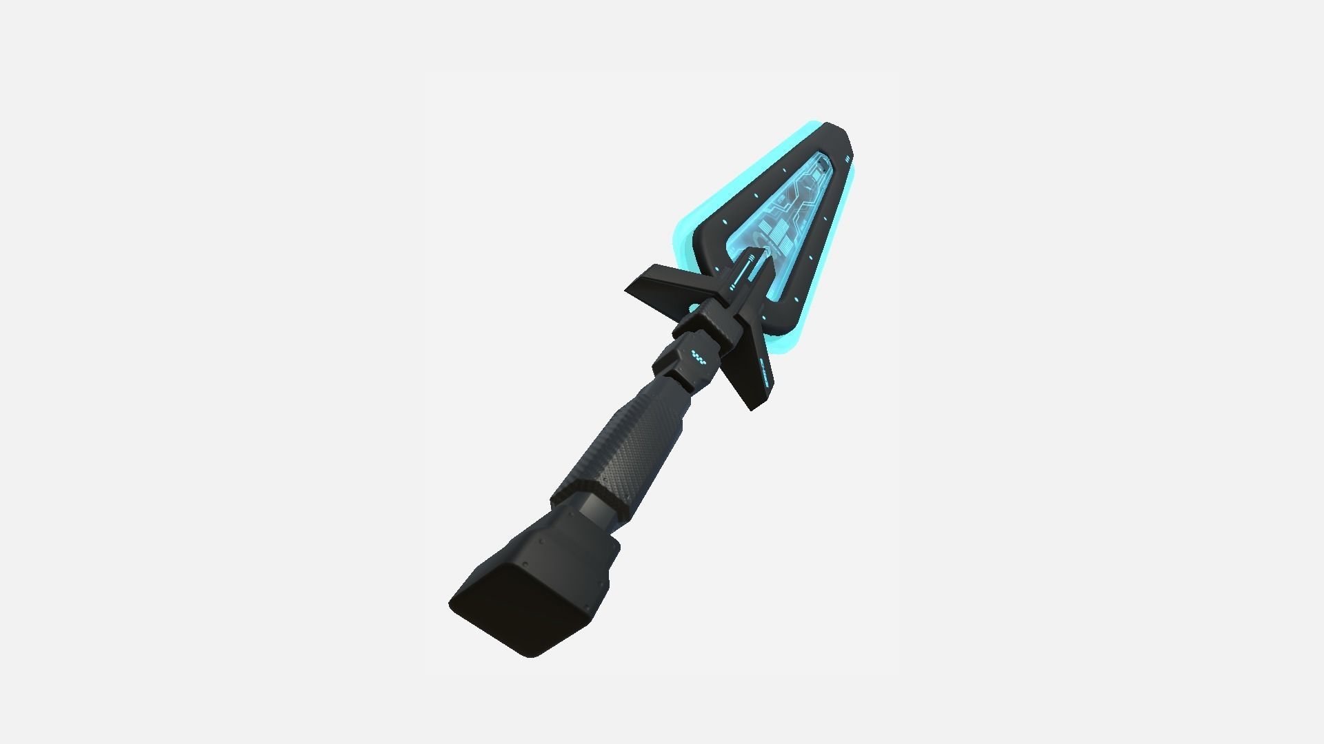 SciFi Sword B01 Black Blue - Sci Fi Weapon Design Low-poly 3D model_3