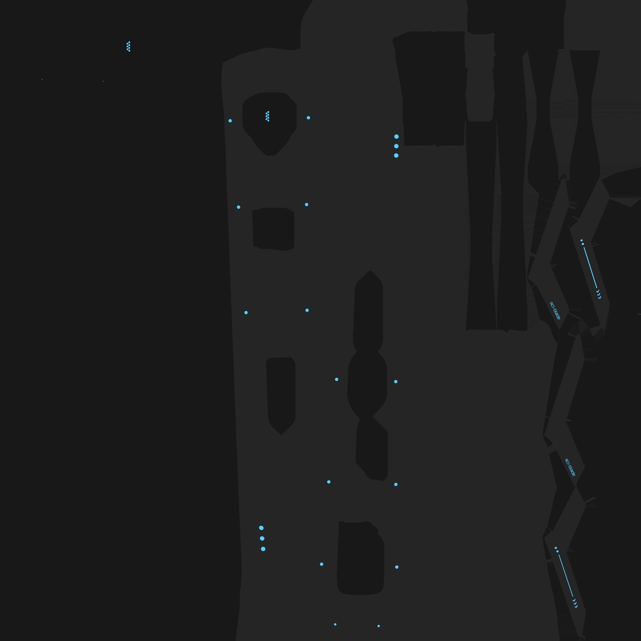 SciFi Sword B01 Black Blue - Sci Fi Weapon Design Low-poly 3D model_19