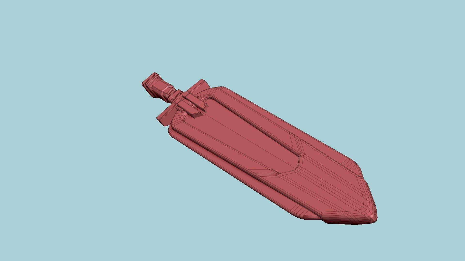 SciFi Sword B03 Black Green - Sci Fi Weapon Design Low-poly 3D model_15